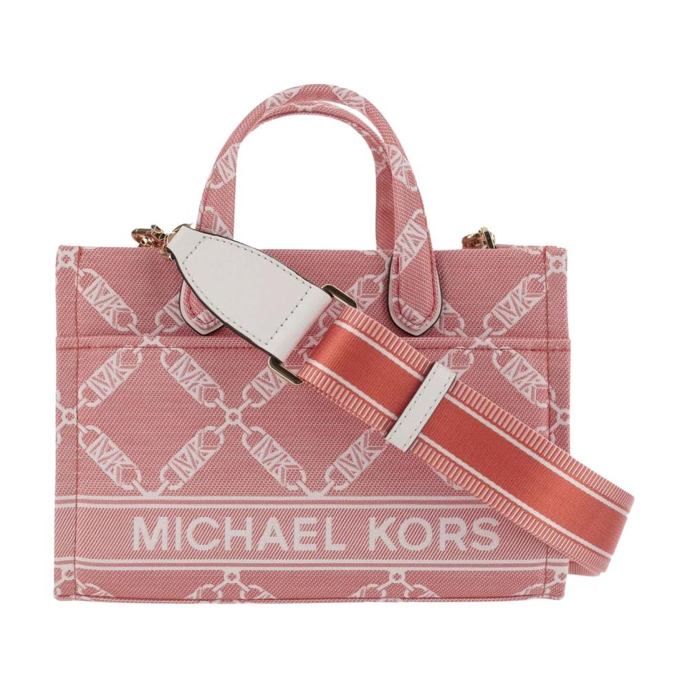 Michael kors canvas satchel deals