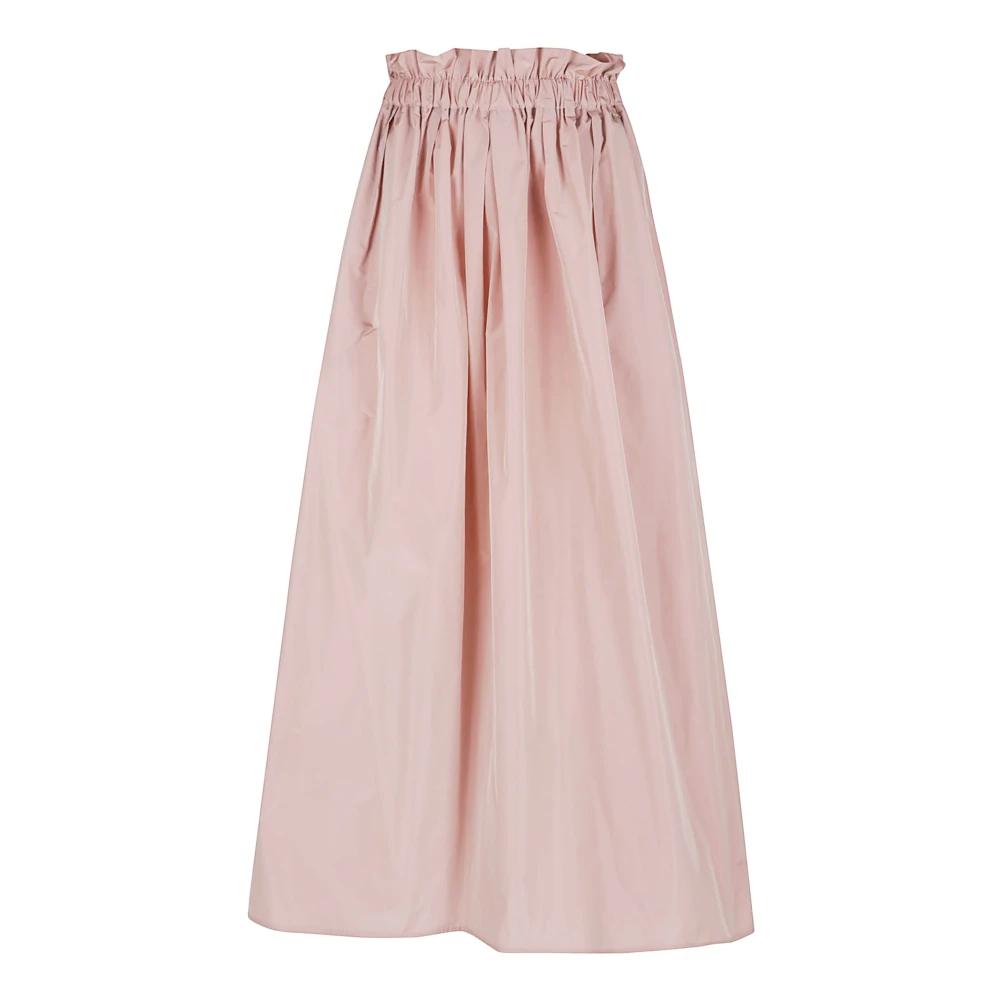 【関税＆送料込み】Herno Pink Midi Skirt With Elasticated W Herno Midi Skirts in Pink | Lyst