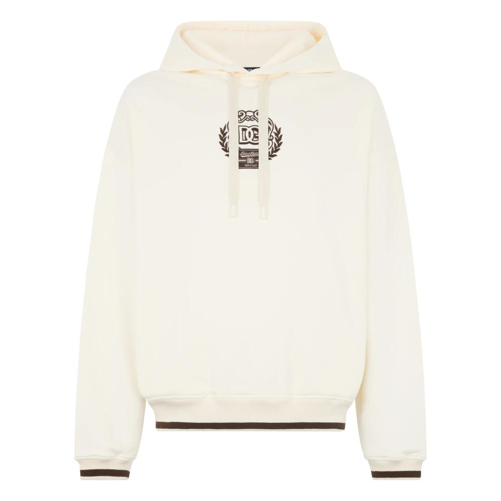 Dolce & Gabbana コットン フーディ パーカー サンド DOLCE&GABBANA ドルガバ メタリックDGロゴ スウェット パーカー