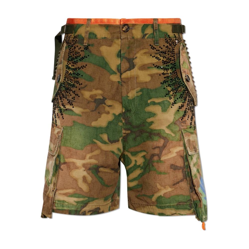 パンツ DSQUARED2 printed cotton Bermuda shorts DSQUARED2 Bermuda Shorts for Men - Shop Now on FARFETCH