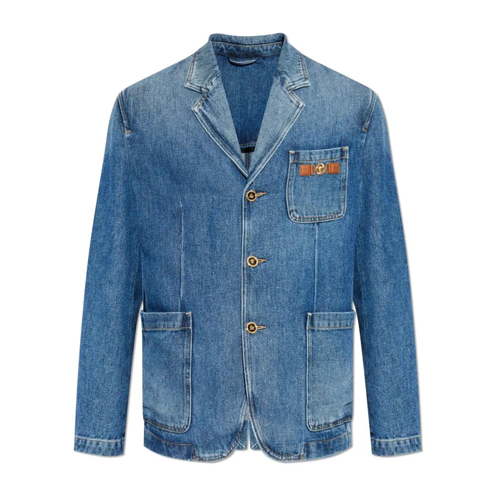 ジャケット Versace Blue Denim Blazer Versace Blazers for Men | Online Sale up to 86% off | Lyst