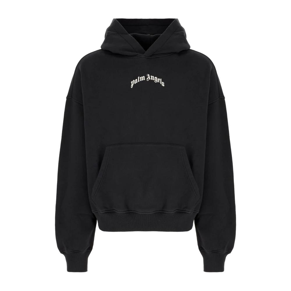【関税&送料込】Palm Angels Black Hoodie Withe Pockets Palm Angels side-stripe Hoodie | Black | FARFETCH