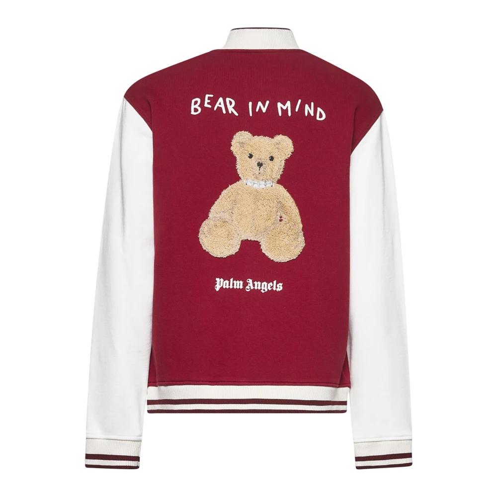 Palm Angels Teddy Bear Varsity Jacket Palm Angels Bomber Jackets