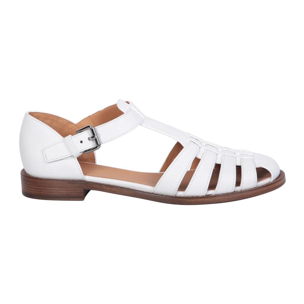 シューズ・サンダルその他 CHURCH'S Woman Flat sandals Ivory DX01139QL F0ALL Church's Flat sandals for Women | Online Sale up to 72% off