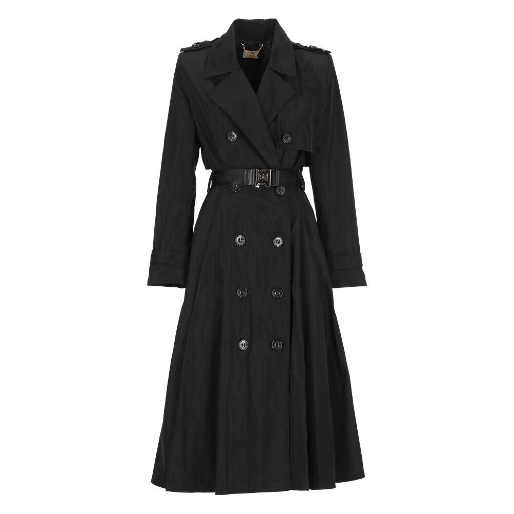 ELISABETTA FRANCHI ブラックロングコート Elisabetta Franchi Trench coats for Women | Online Sale up