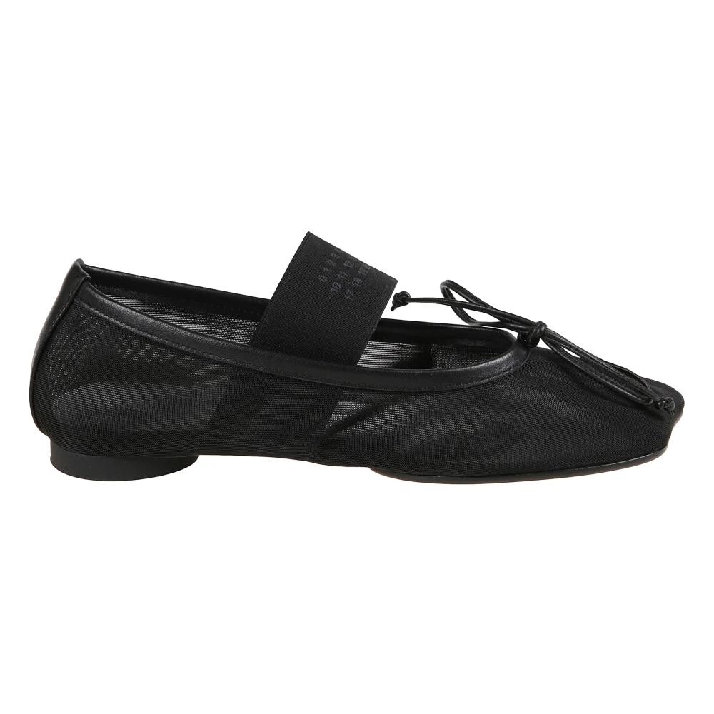 Sandales MM6 Maison Martin Margiela Léopard Hologramme - Taille 8, Cuir Noir, Talon Moyen, Fabriqué Italie