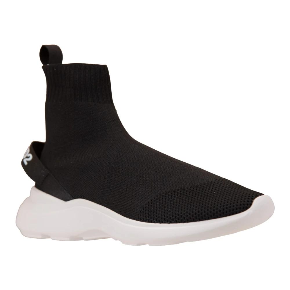 DSQUARED Black Athletic High-Top Sneakers DSQUARED RECYCLED MESH SNEAKERS - BLACK - PureAtlanta.com main image 3