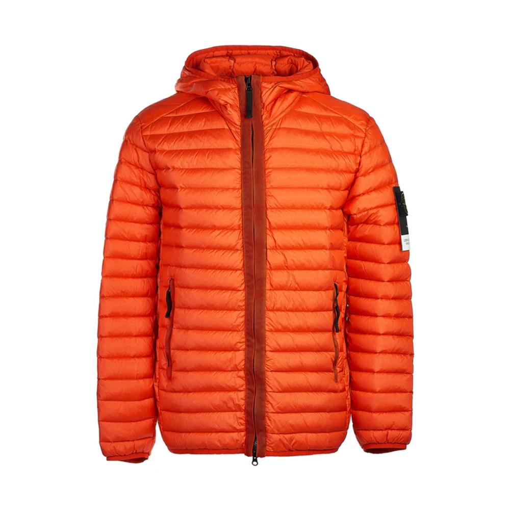 herren kleidungsstücke stone island daunenjacke orange