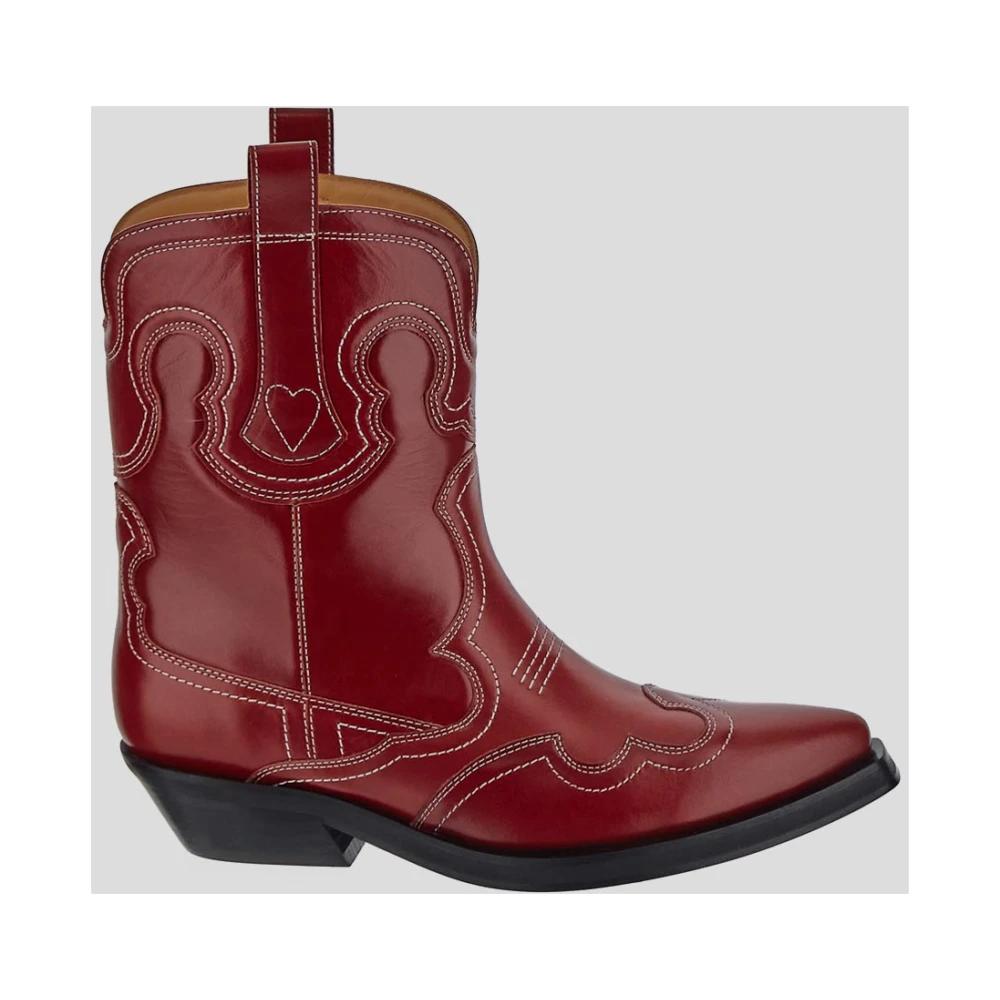 Ganni Cowboy Boots in Rot | Lyst DE
