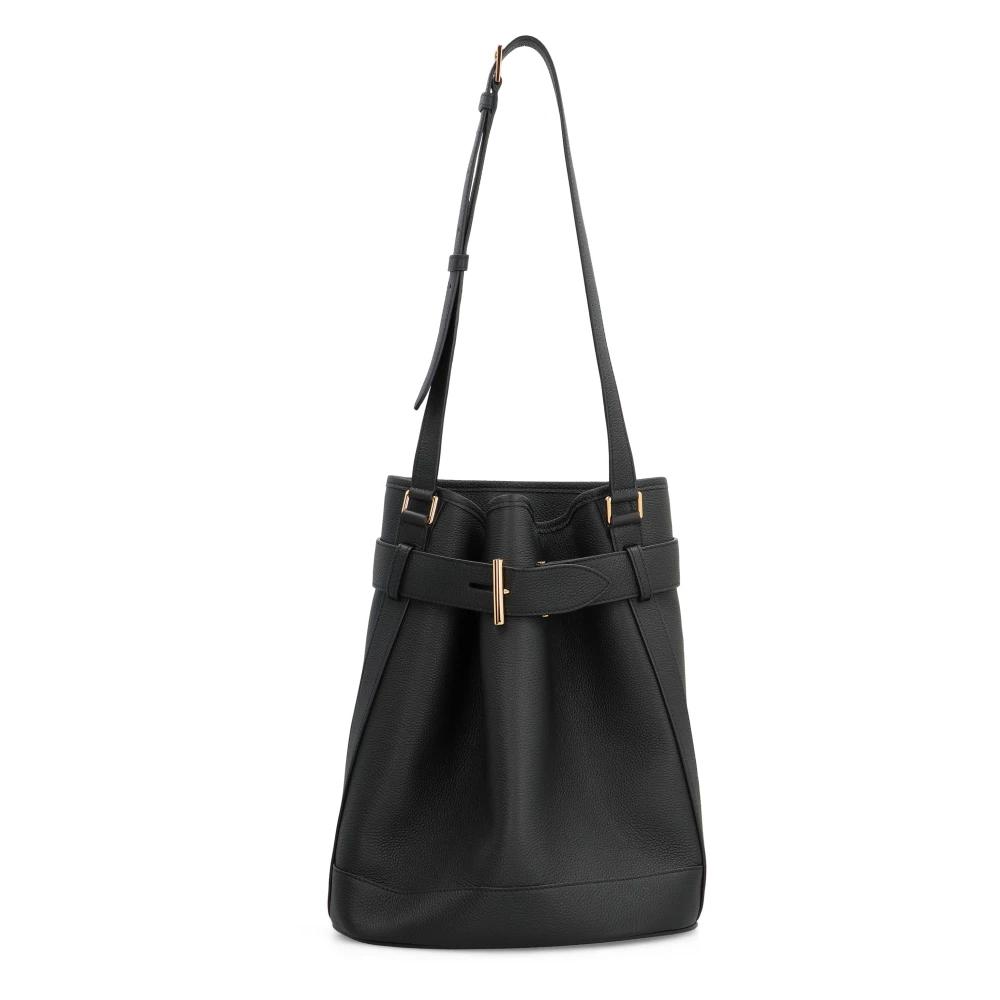【送料&関税込】Tom Ford Day Bags Bucket TOM FORD Pink Disco small leather-trimmed satin bucket bag
