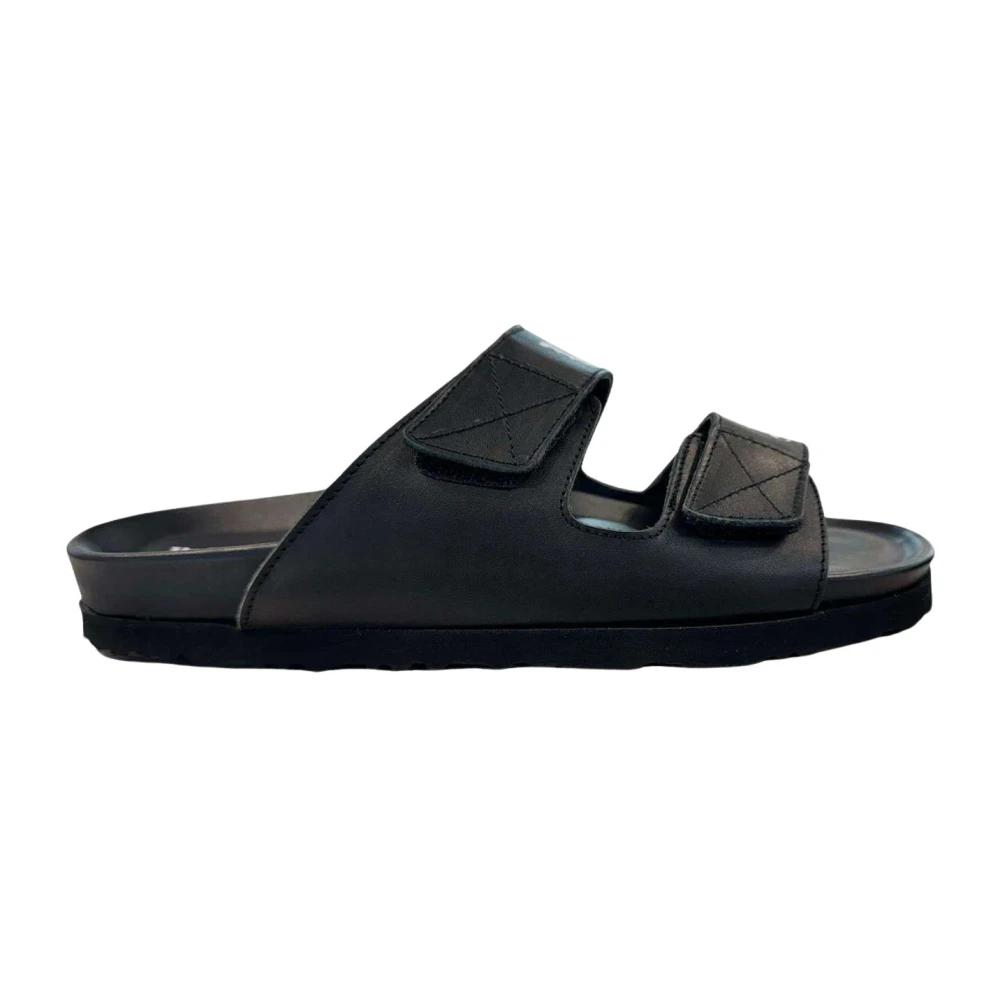 【関税＆送料込み】Palm Angels Logo Nubuck Sandals Palm Angels Kids logo-print Leather Sandals | Black | FARFETCH