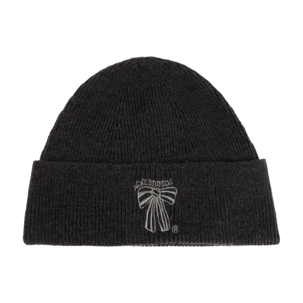 Bonnet En Laine Mérinos Noir Acne Studios - Taille Unique (56) - Neuf Avec étiquettes
