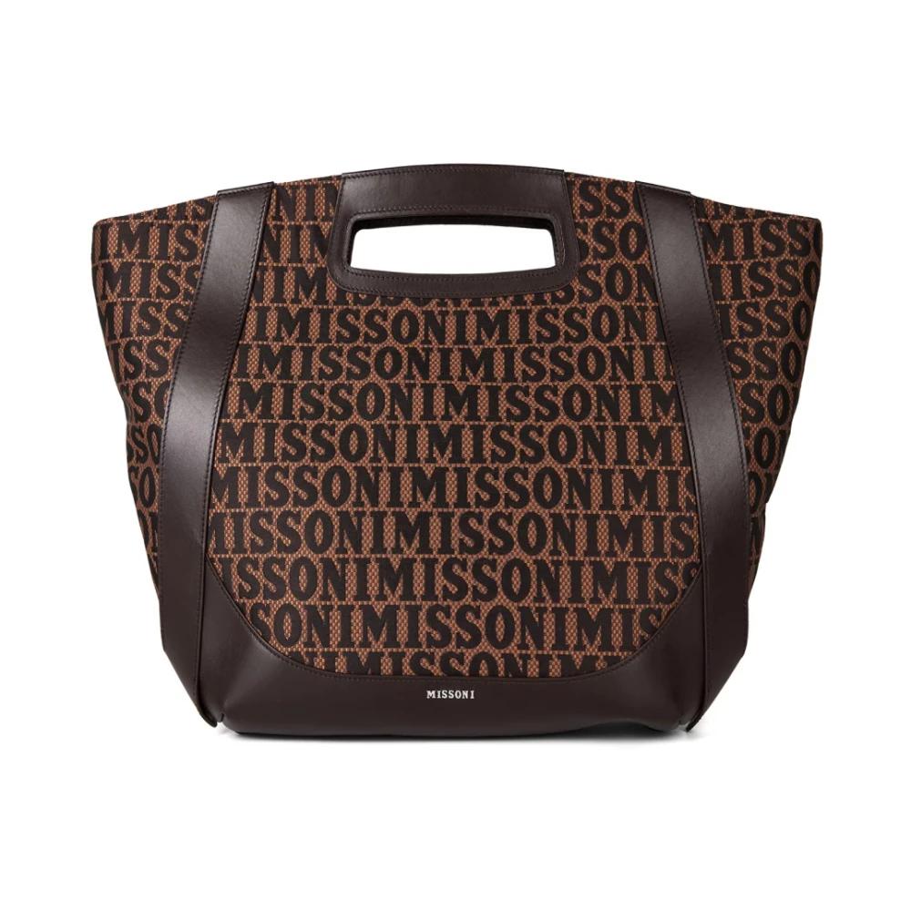 Missoni Tote Bags in Brown | Lyst