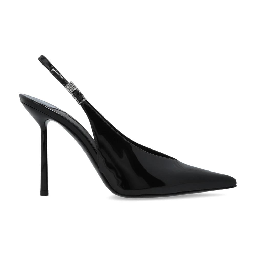 パンプス LE SILLA Black Satin Chanel Amelia Pumps Le Silla Chanel Amelia slingback pumps for Women - Black in
