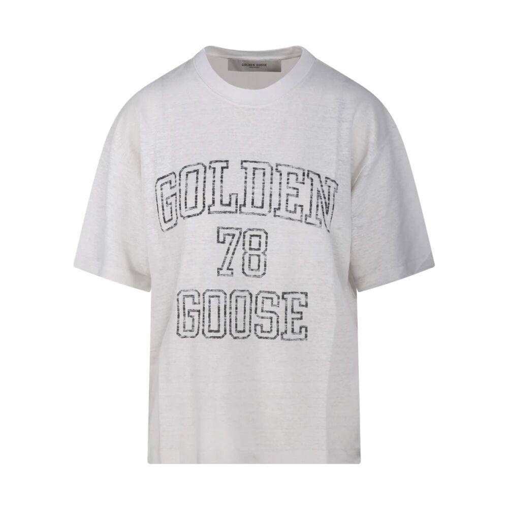 Tシャツ・カットソー GOLDEN GOOSE DELUXE BRAND Light linen t-shirt Light linen t-shirt with internal print GOLDEN GOOSE DELUXE