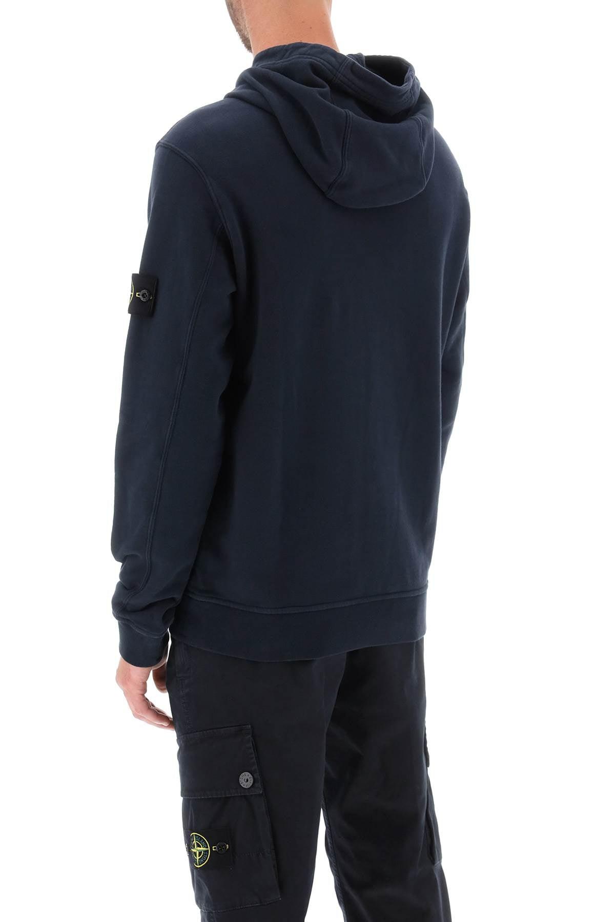 Stone Island Mid Weight Hooded Sweatshirt in Blue for Men | Lyst