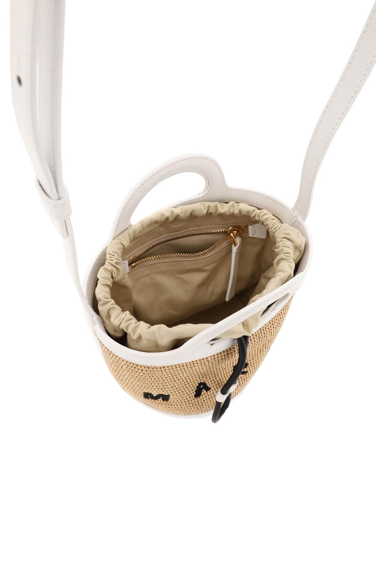 Marni Raffia And Leather Tropicalia Bucket Bag in Natural | Lyst