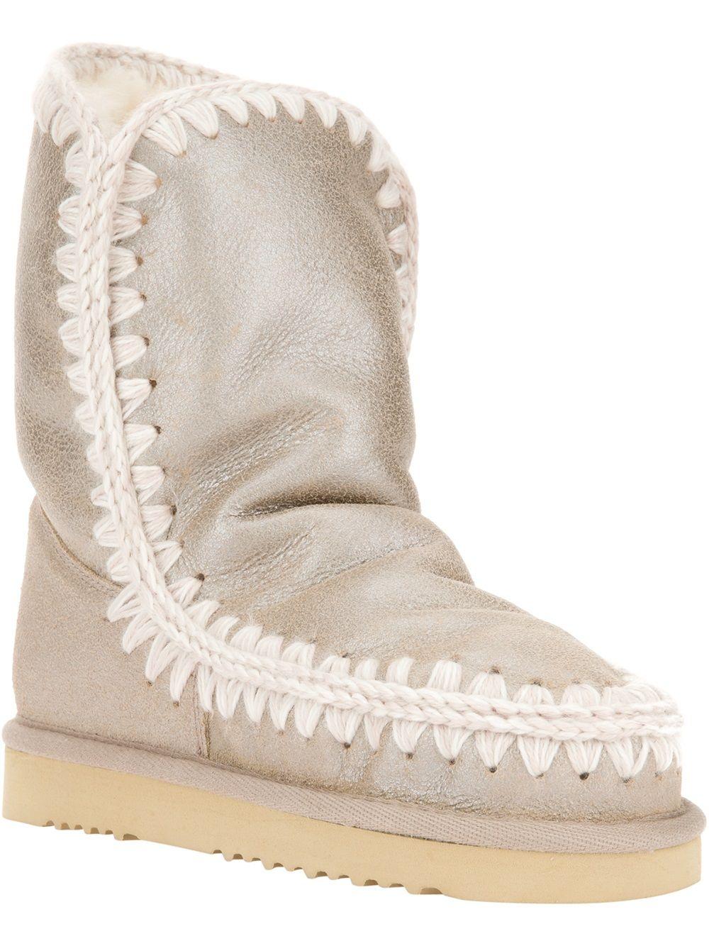 Mou Eskimo 24 Ankle Boots in Natural | Lyst