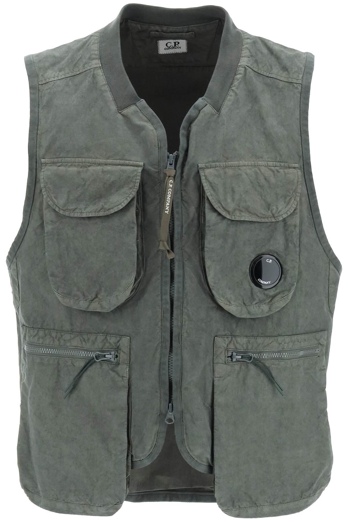 C.P. Company Cotton Ba-tic Vest in Green (Gray) for Men - Save 42% | Lyst