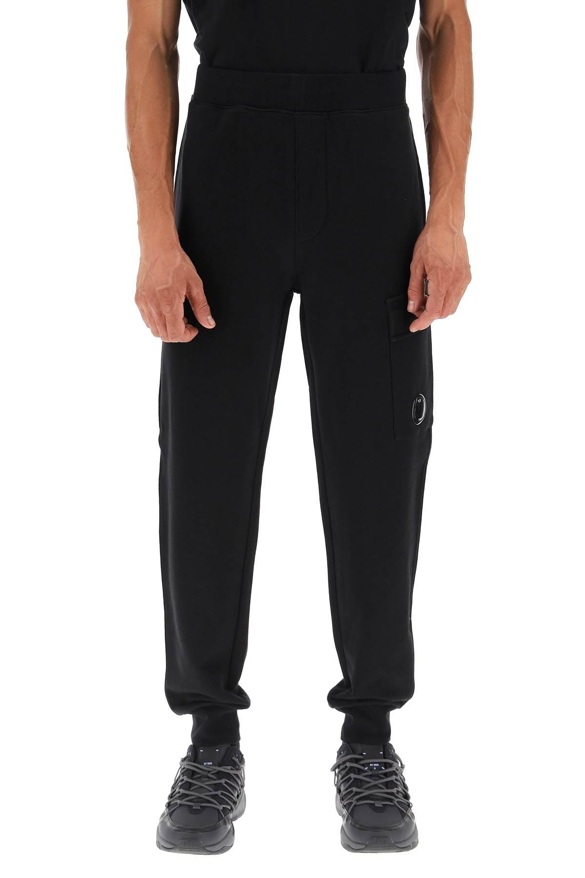 C.P. Company Cotton Sweatpants With Cp Lens Cargo Pocket in Black for Men -  Save 48% | Lyst