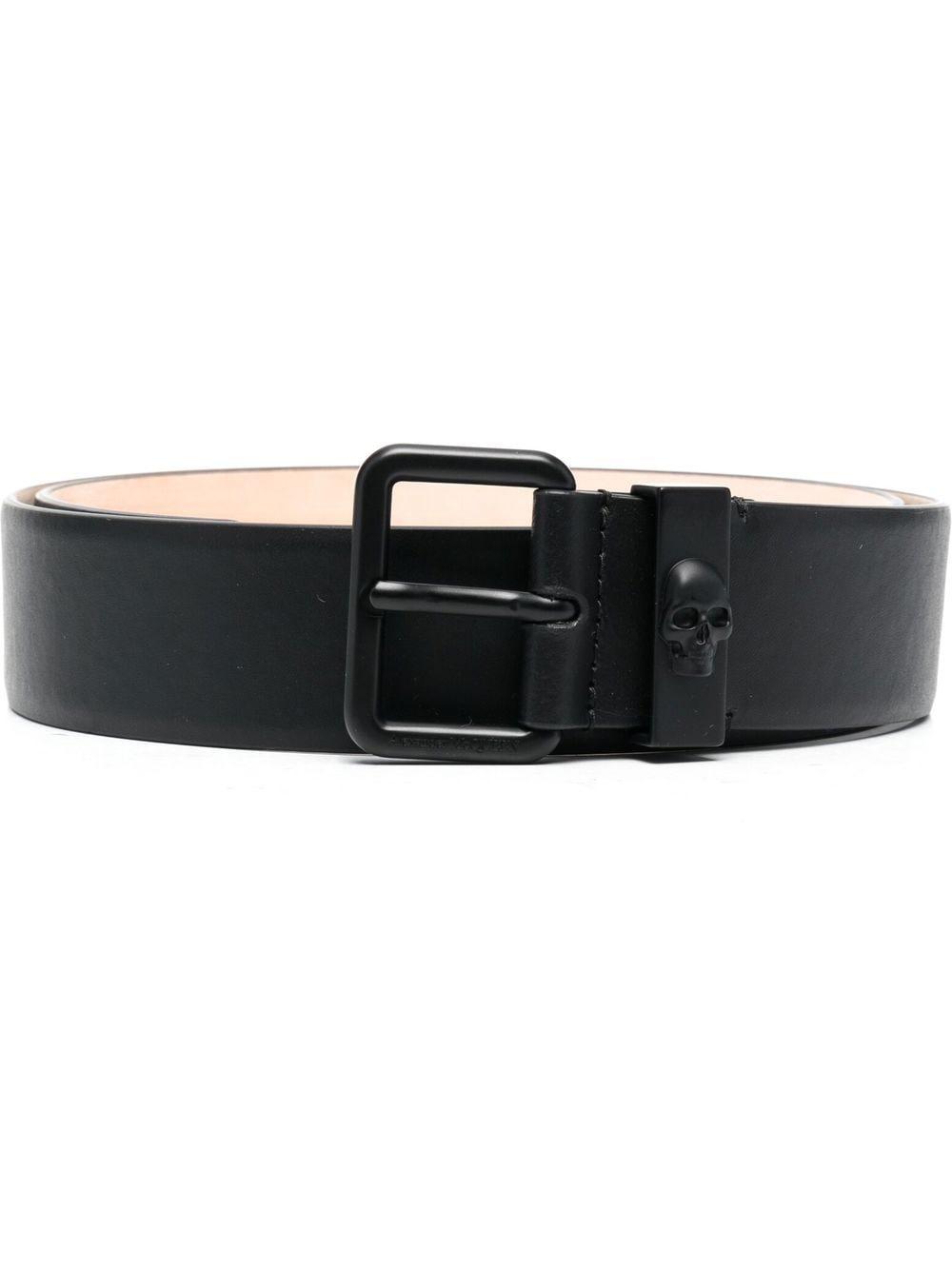 Versace Square-buckle leather belt $450(100)