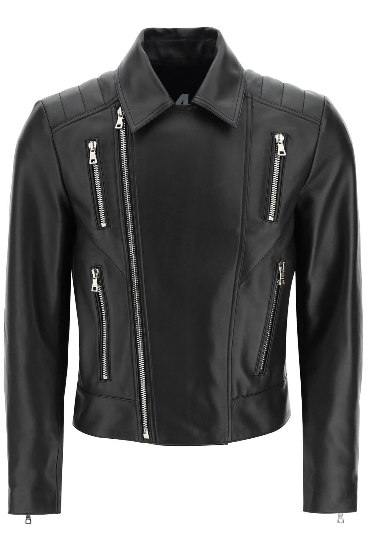 Begrænse hjælp hud Balmain Leather Biker Jacket in Black for Men | Lyst