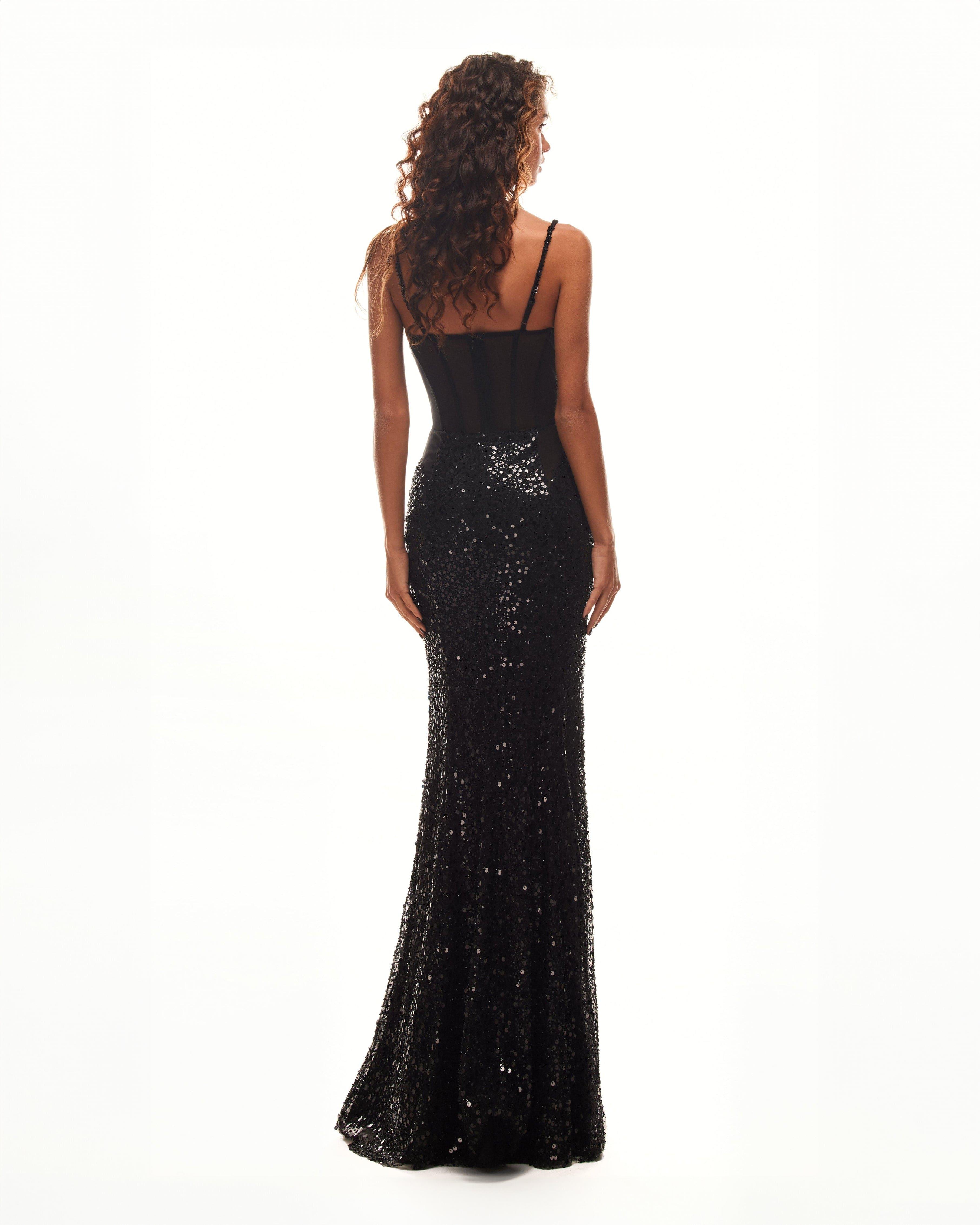 black knit dress maxi The Black Long Knitted Dress