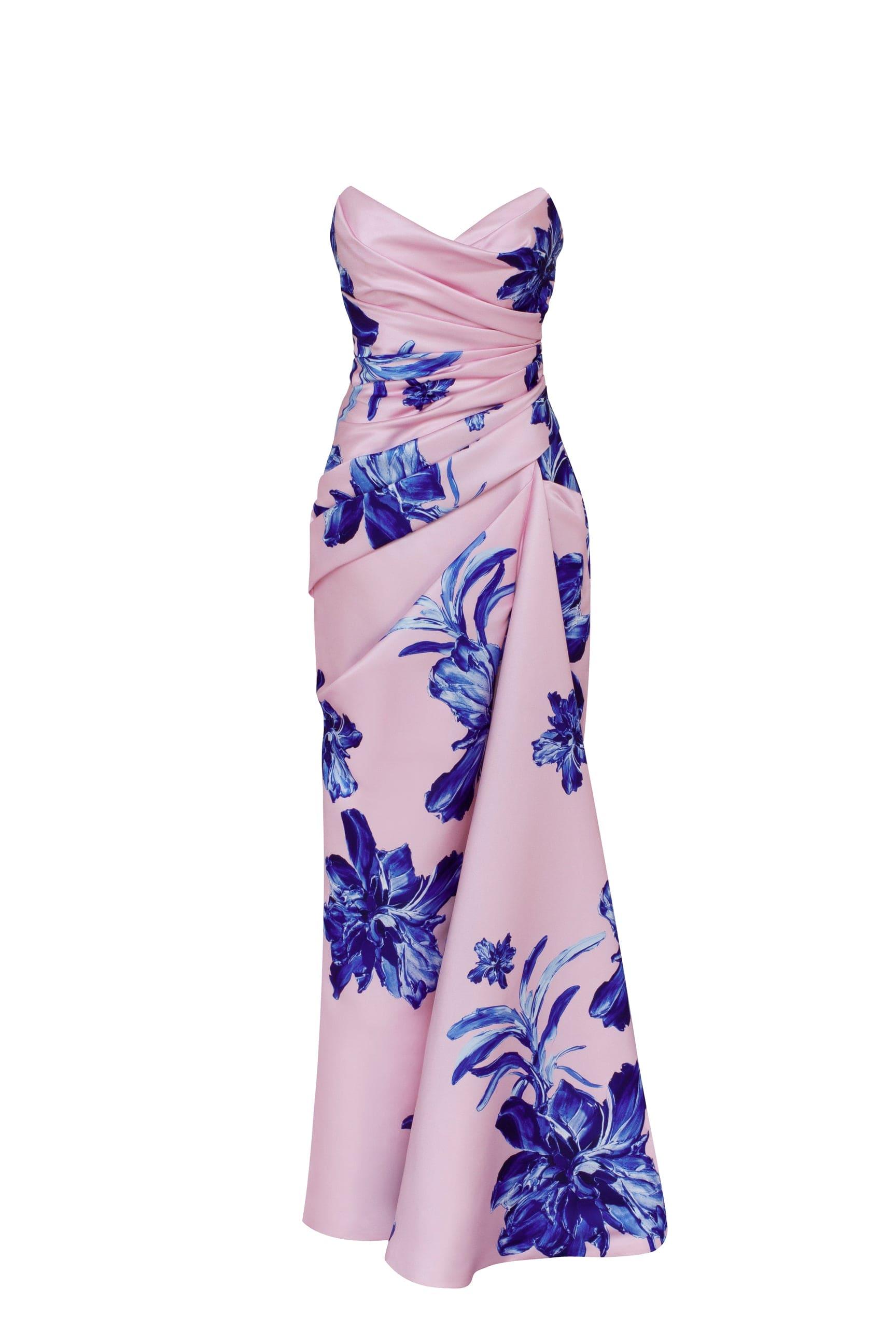 fitted lace wedding dress Milla Leila Lavender One Shoulder Midi Gown  GlamEdge Dress & Gown