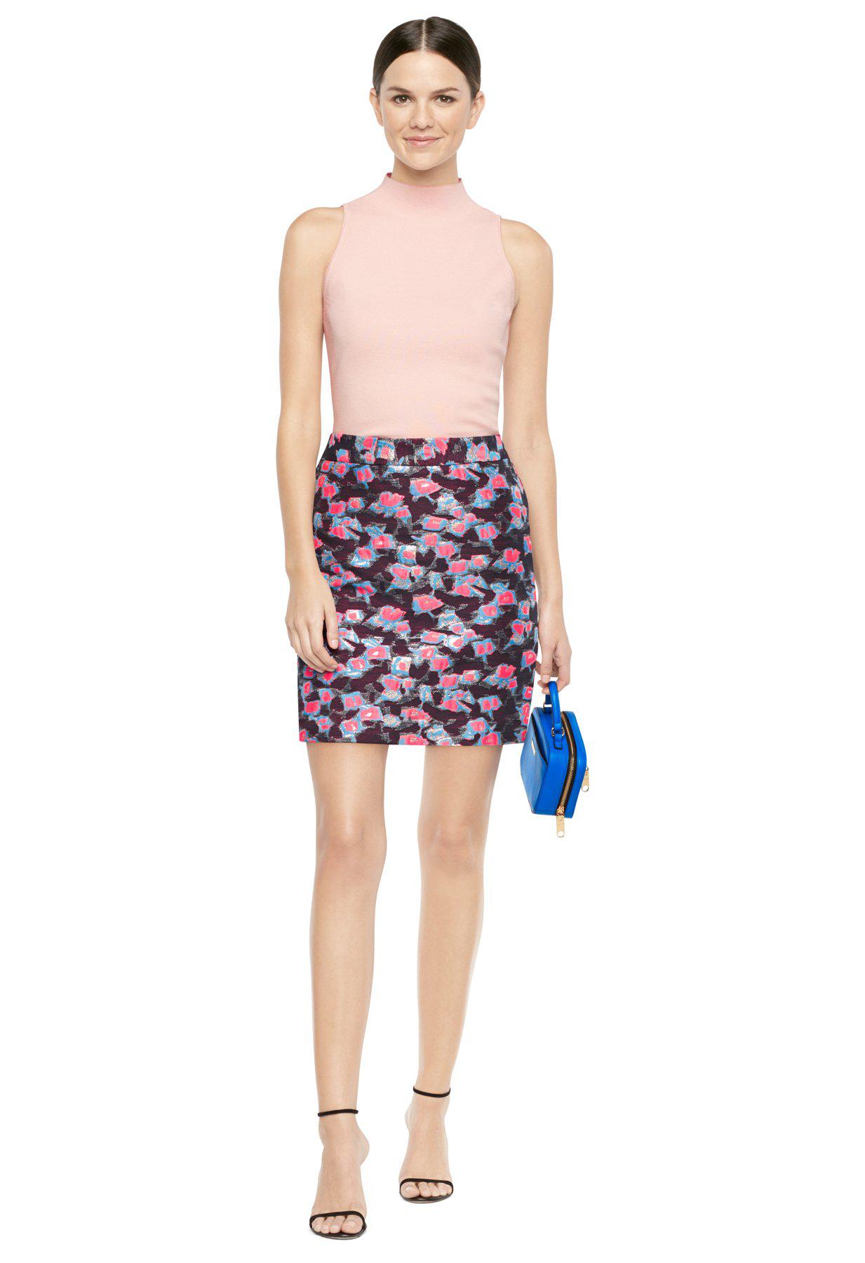 MILLY Womens Gardenia Print Modern Mini Skirt