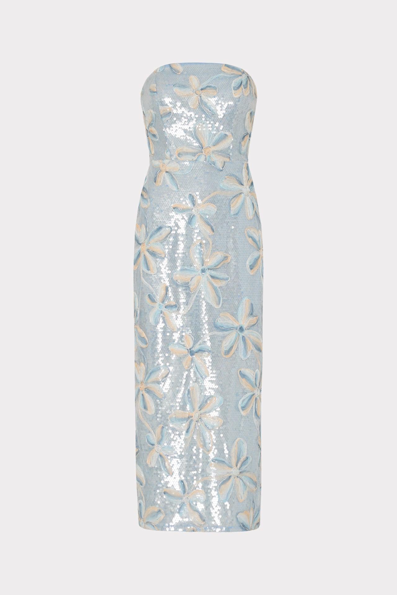 sachin and babi light blue dress Juliet Dunn - Embroidered cotton minidress main image 1