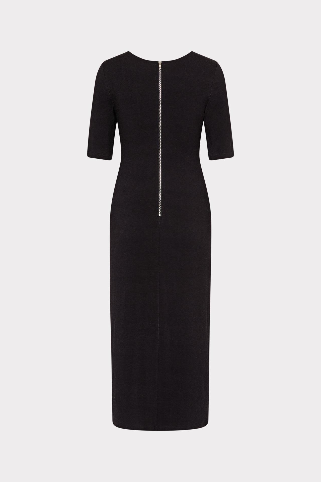 milly black dress MILLY - Mini mesh dress with cut-out details