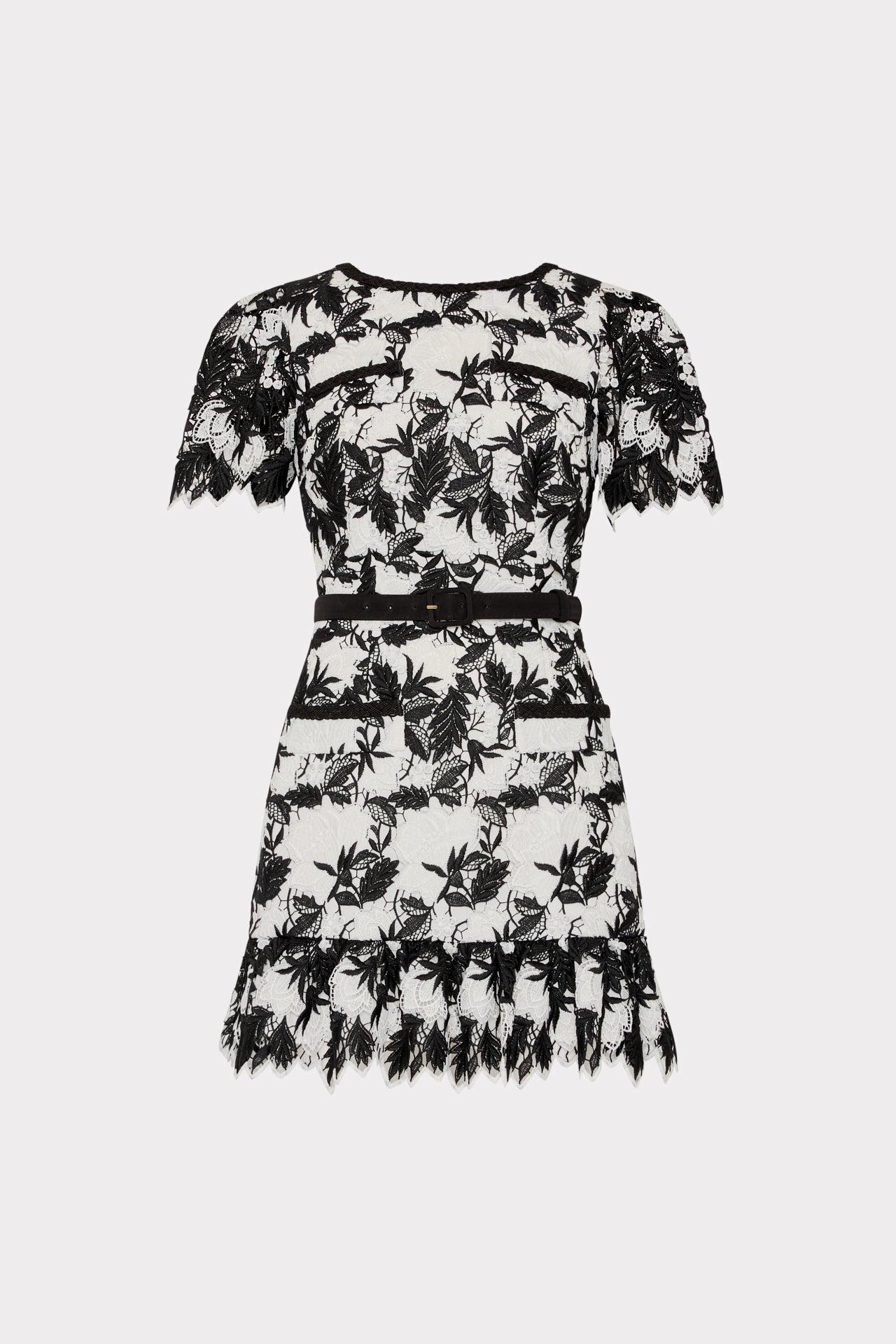 lace trim tiered dress astr the label Floral Lace Midi Dress main image 1