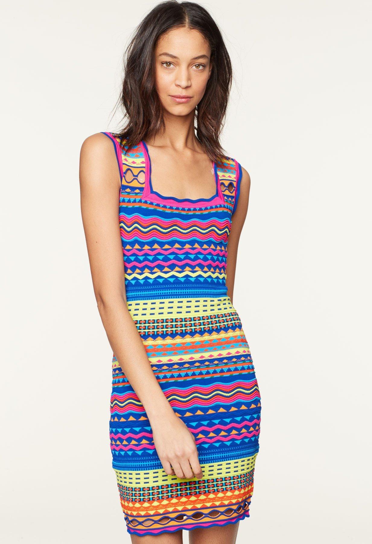 milly technicolor mini dress