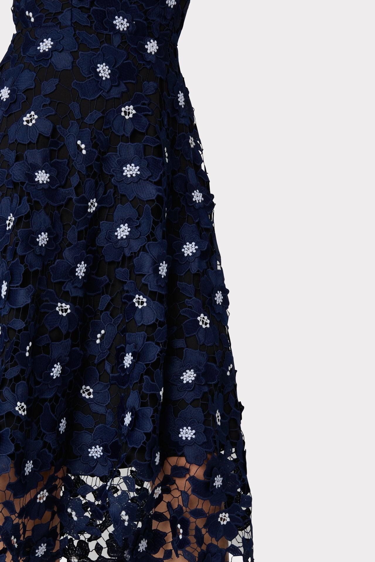 MILLY Annemarie 3d Poppy Lace Dress in 