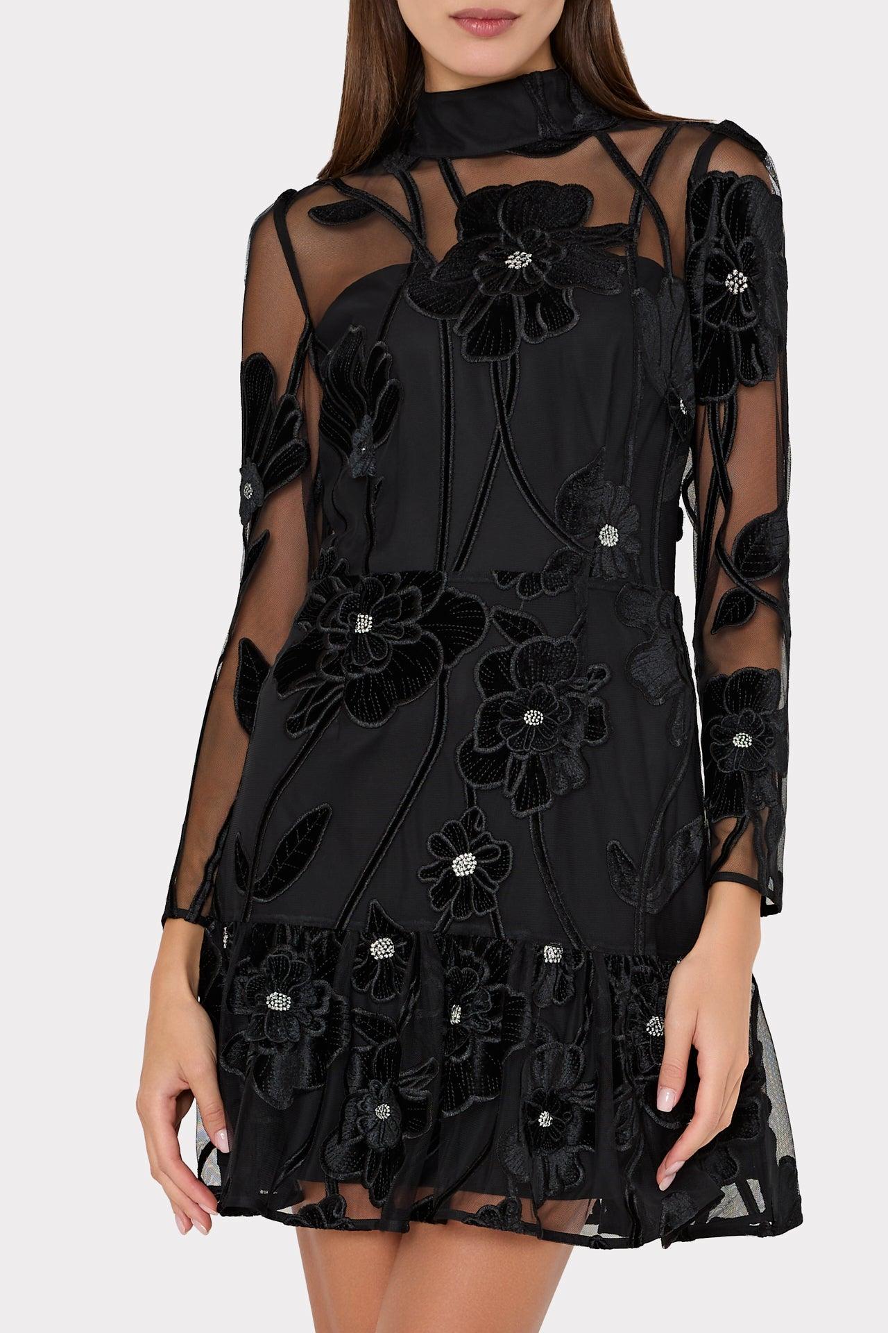 chinese dress ladies Milly Adele Embroidered Mini Dress