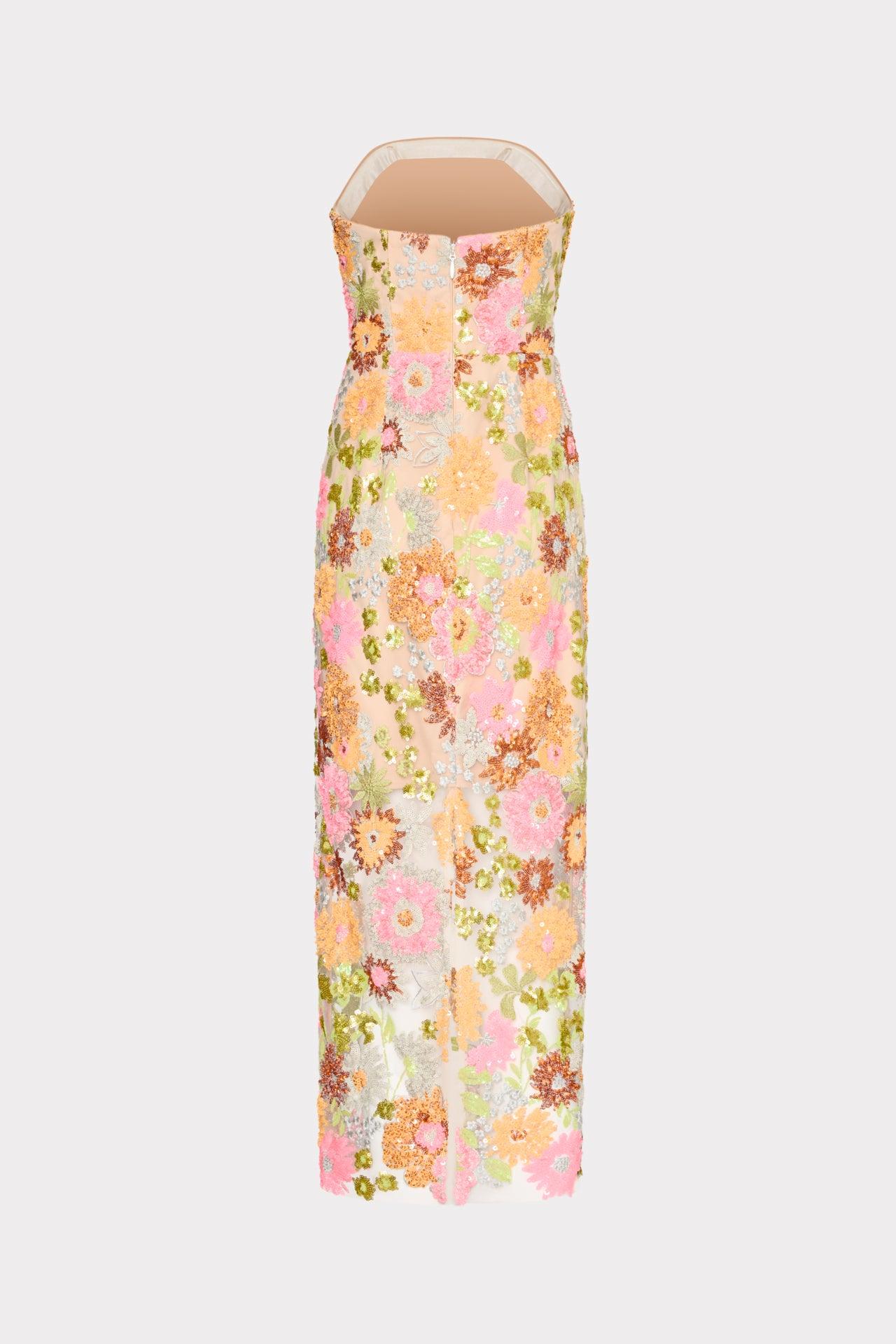 green emerald velvet dress Kait Floral Sequins Dress