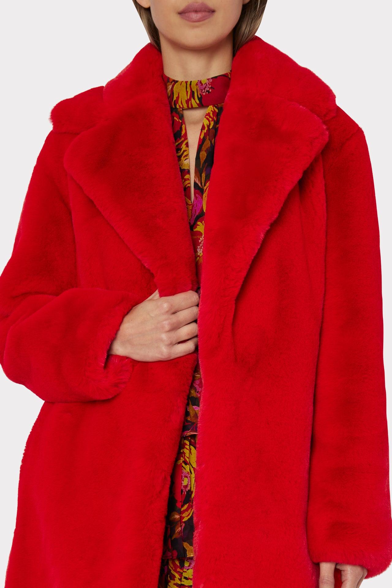 Milly riley faux fur coat online