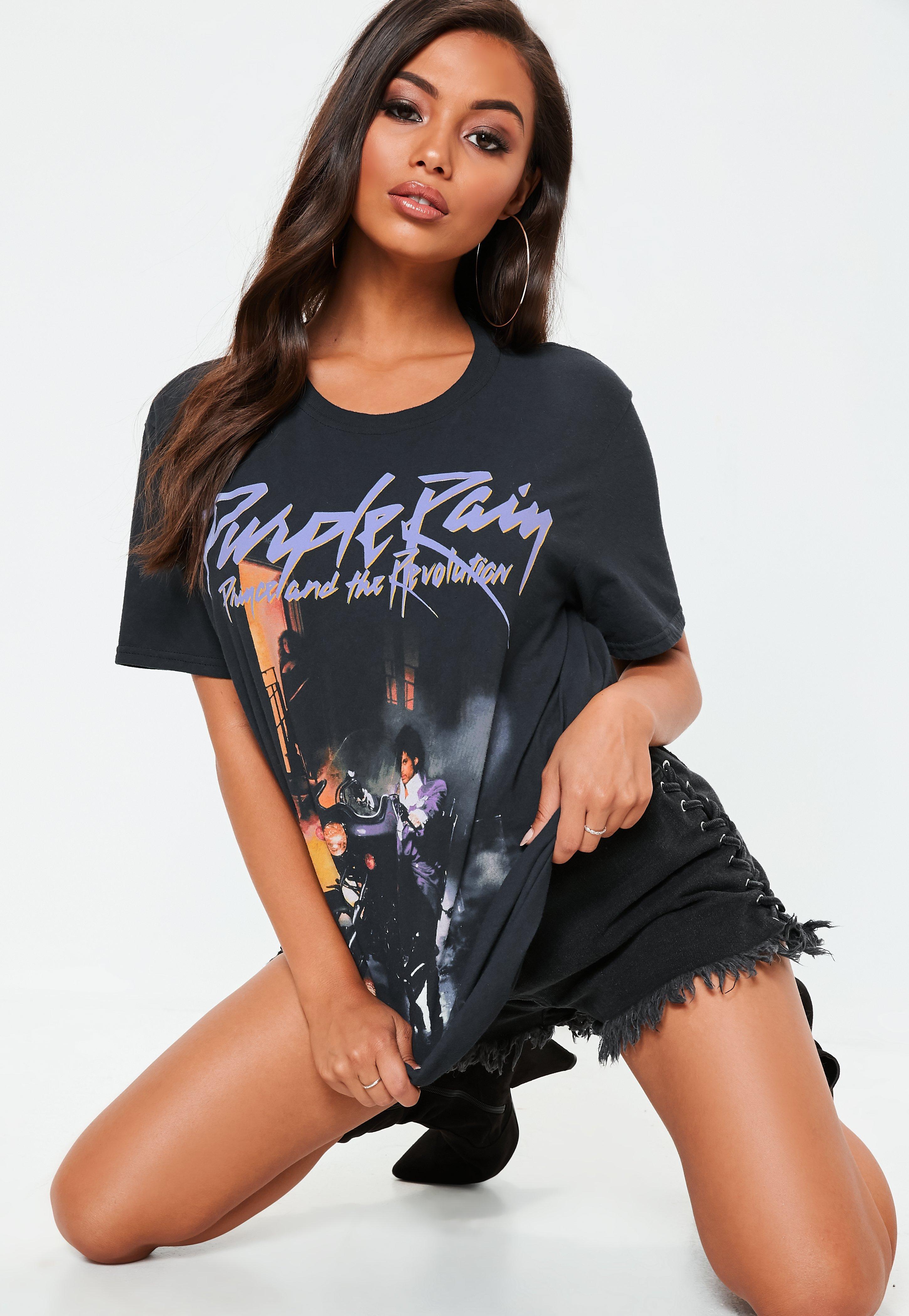 Lyst - Missguided Black Prince Purple Rain Graphic T Shirt in Black