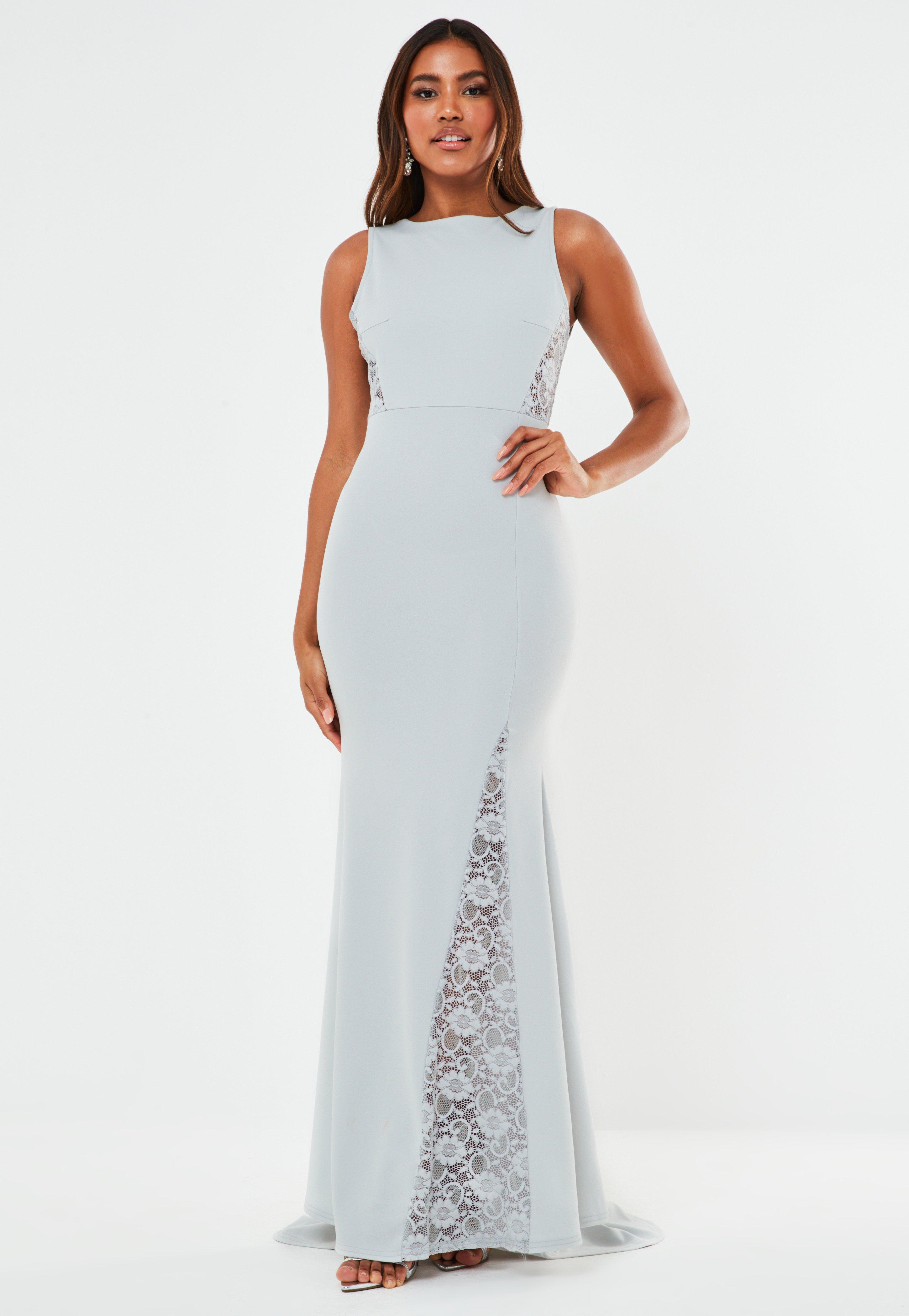 grey fishtail dress