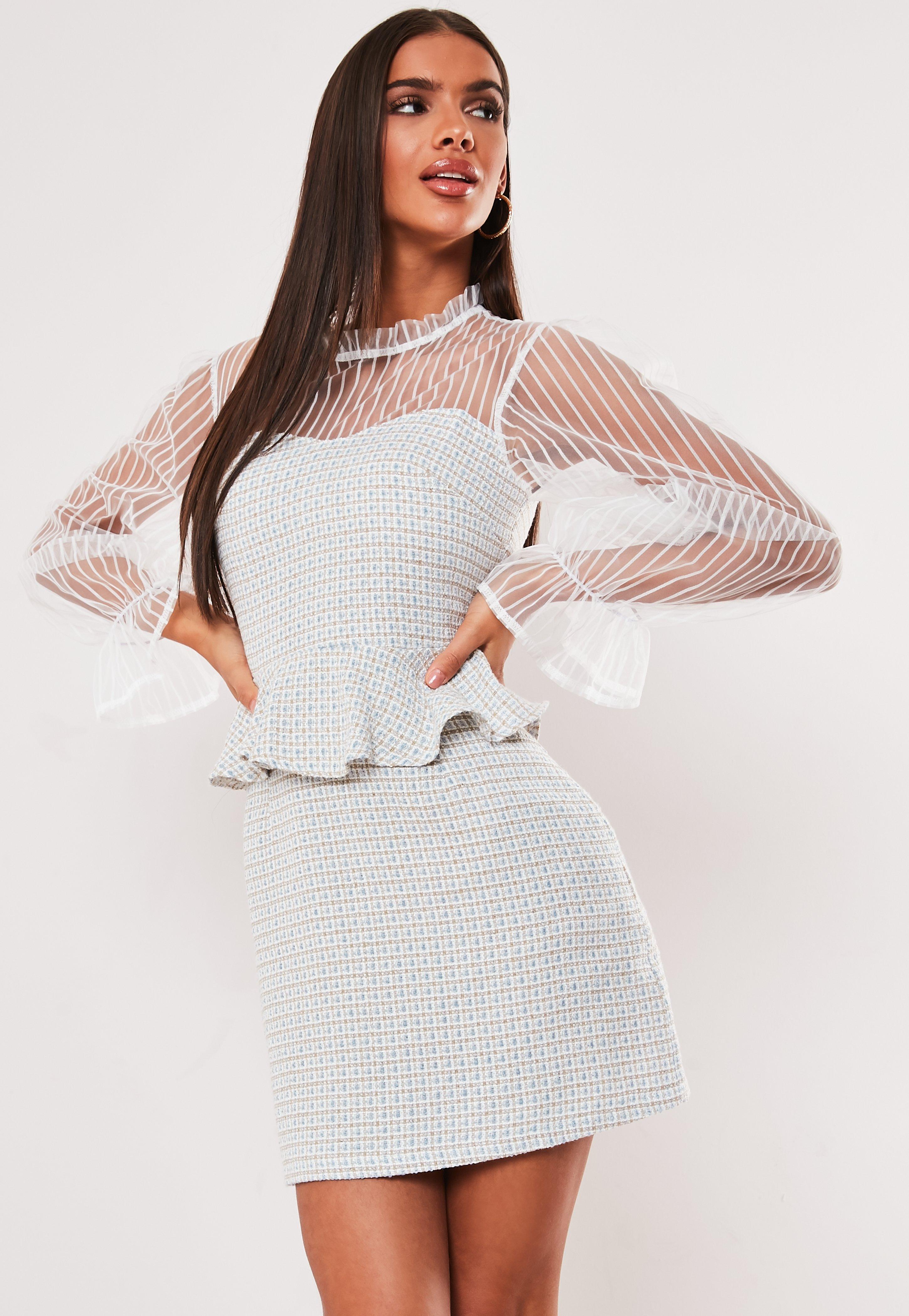 missguided tweed dress