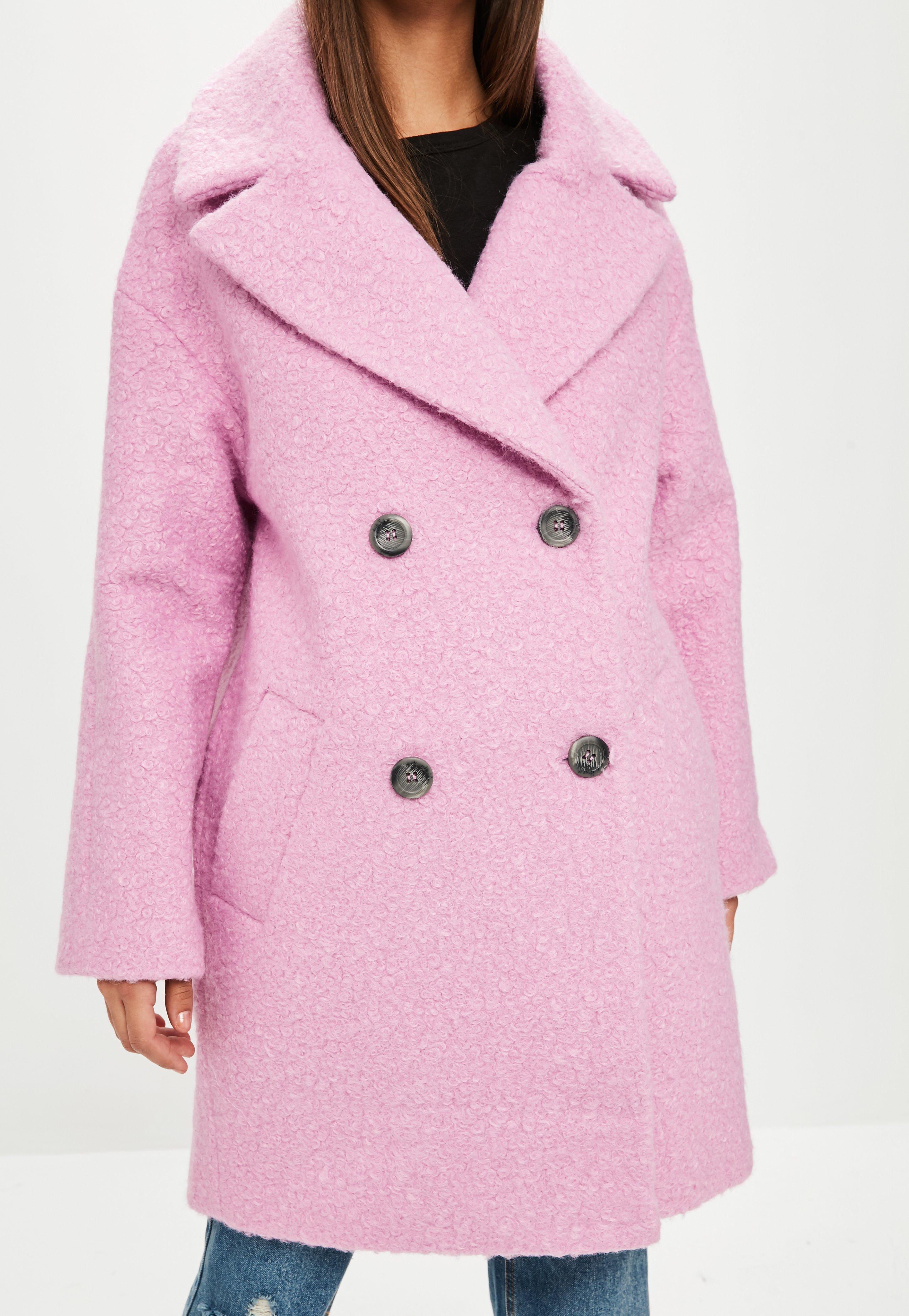 missguided boucle coat
