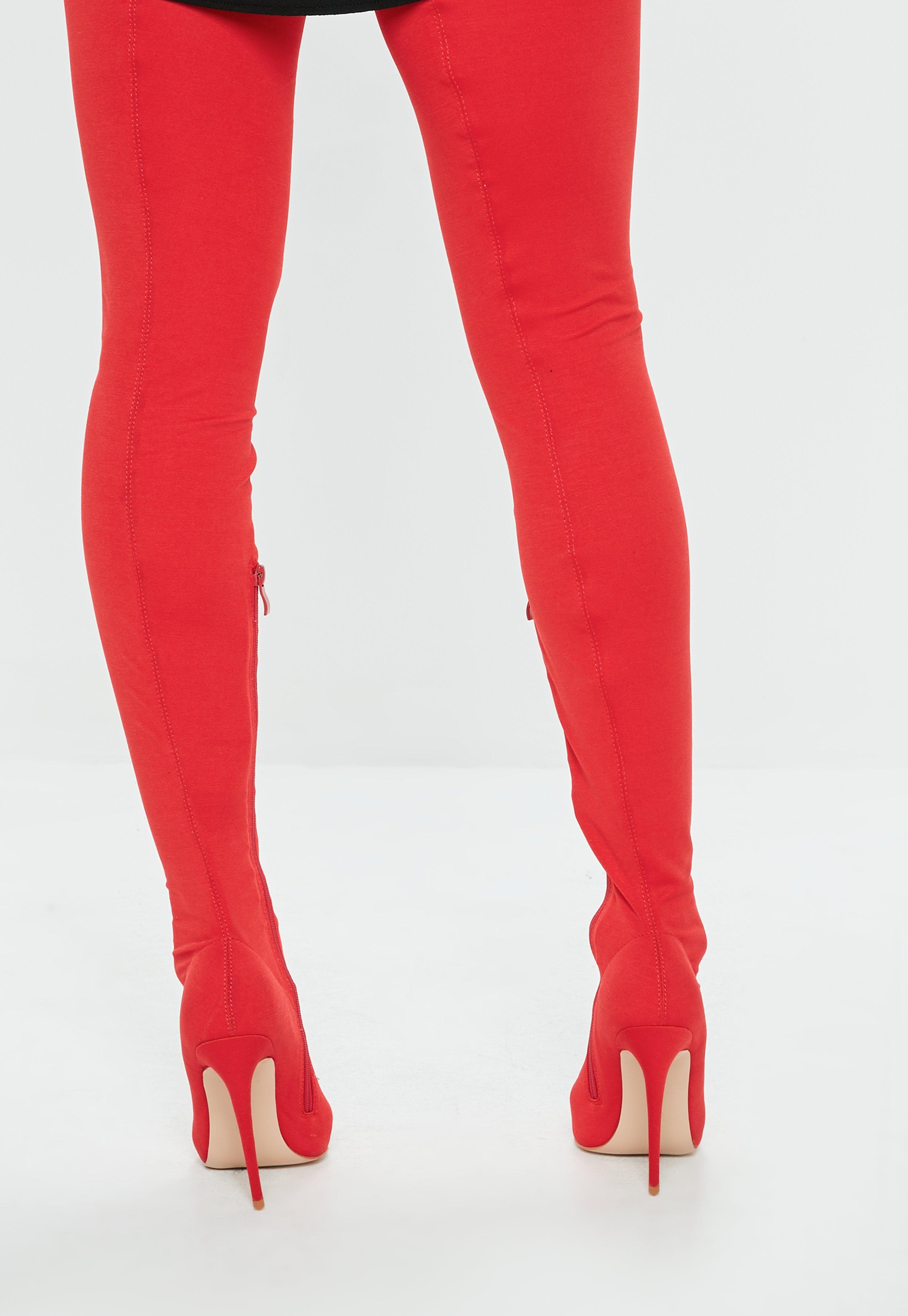 missguided red boots