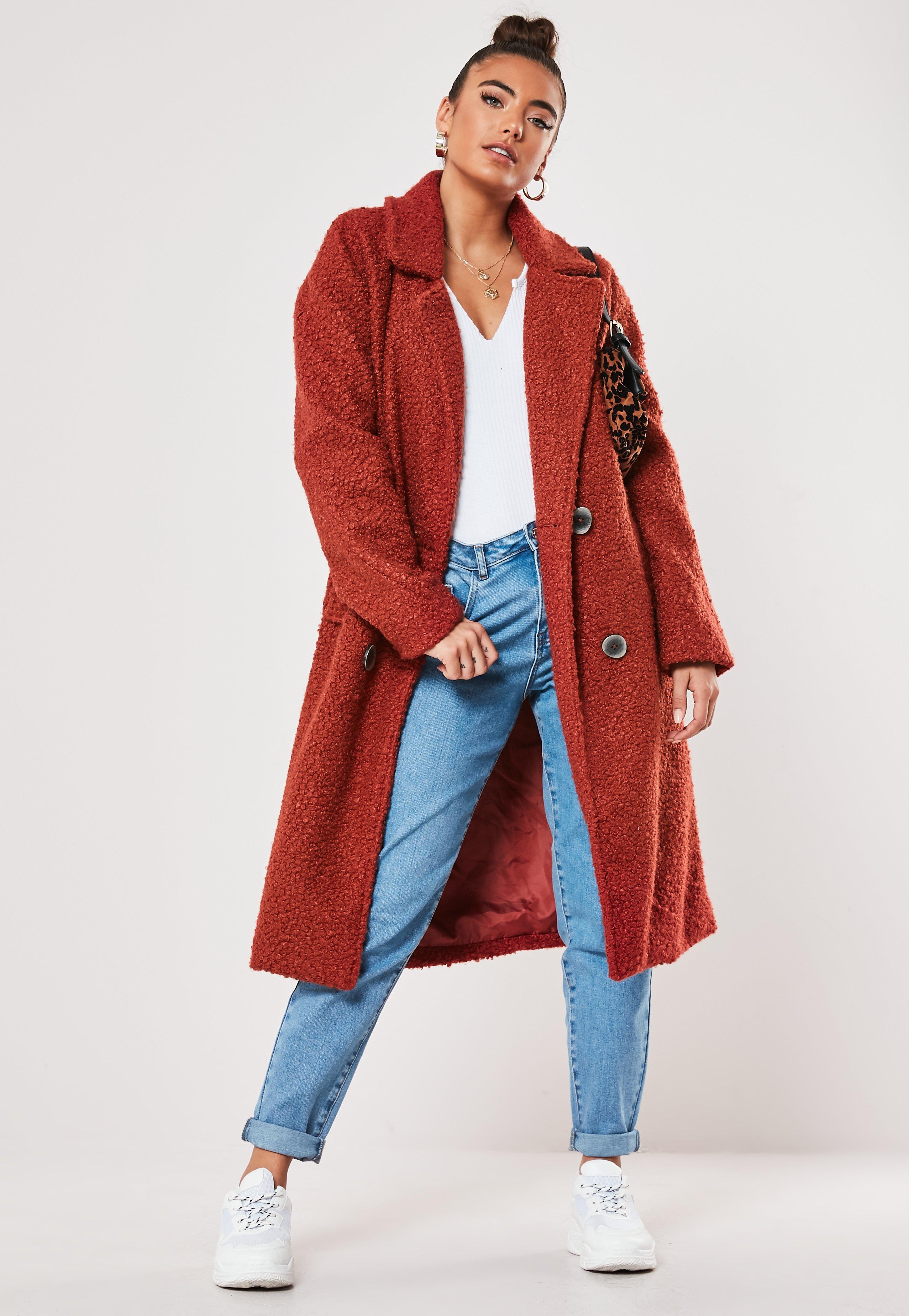 missguided boucle coat