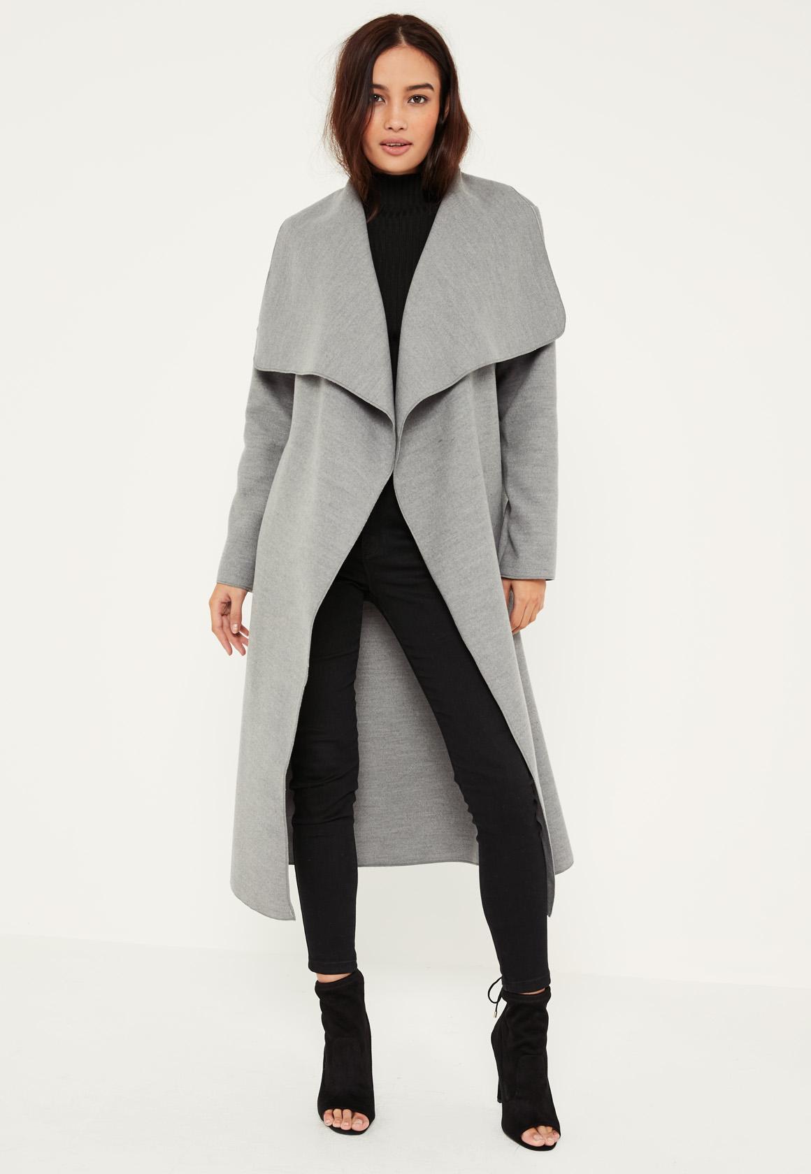 missguided waterfall duster coat