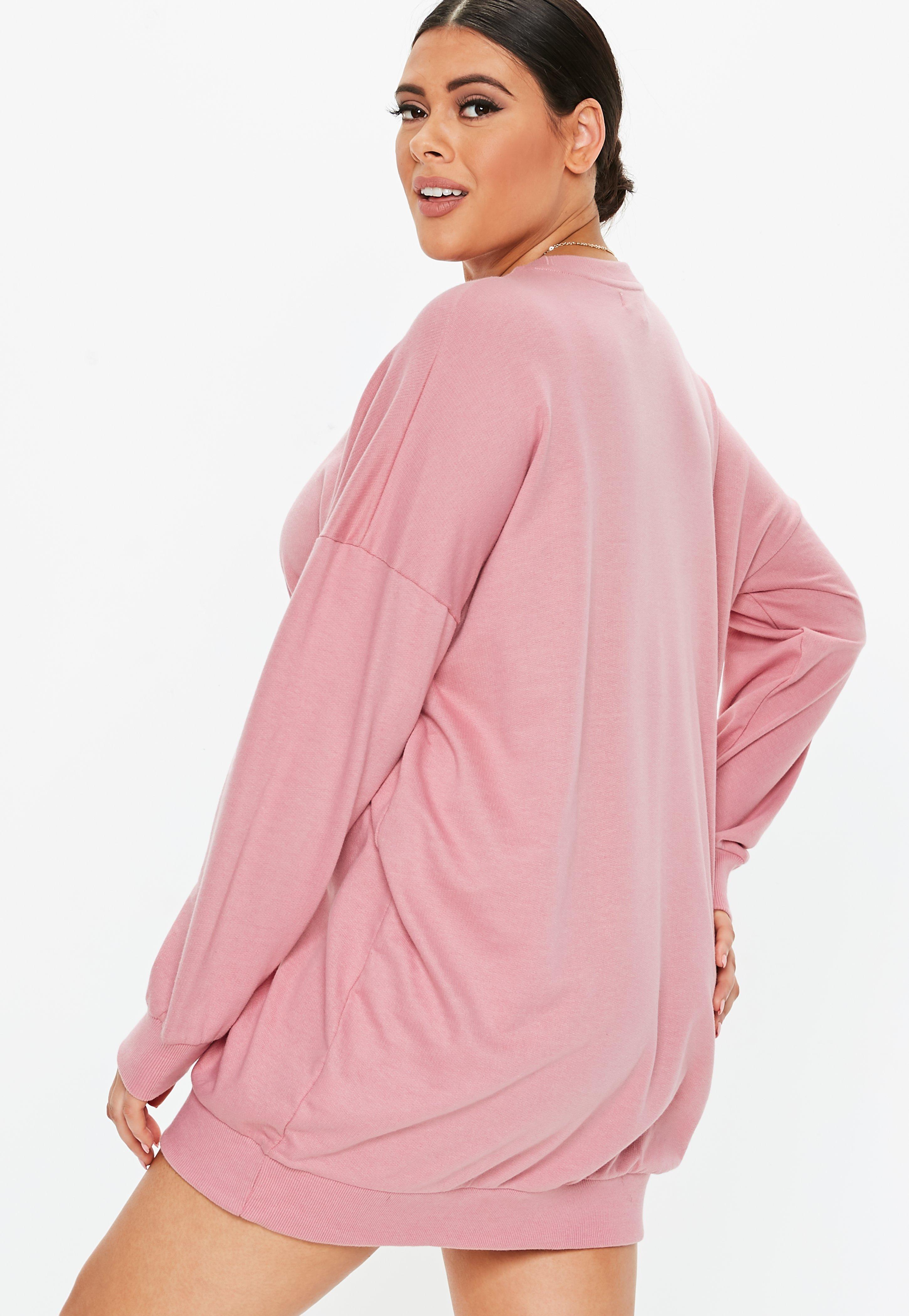 plus size pink sweatshirt