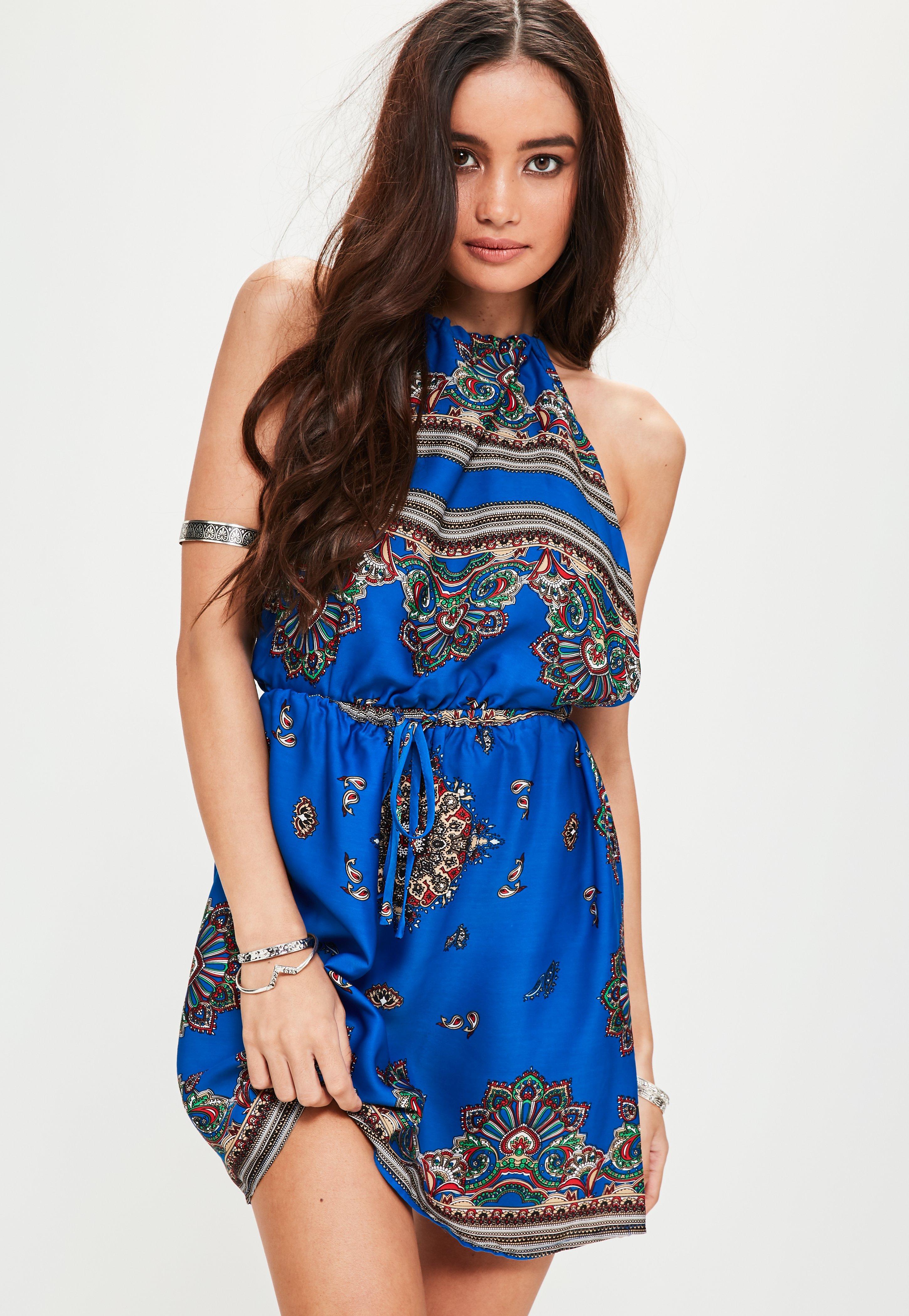satin paisley dress
