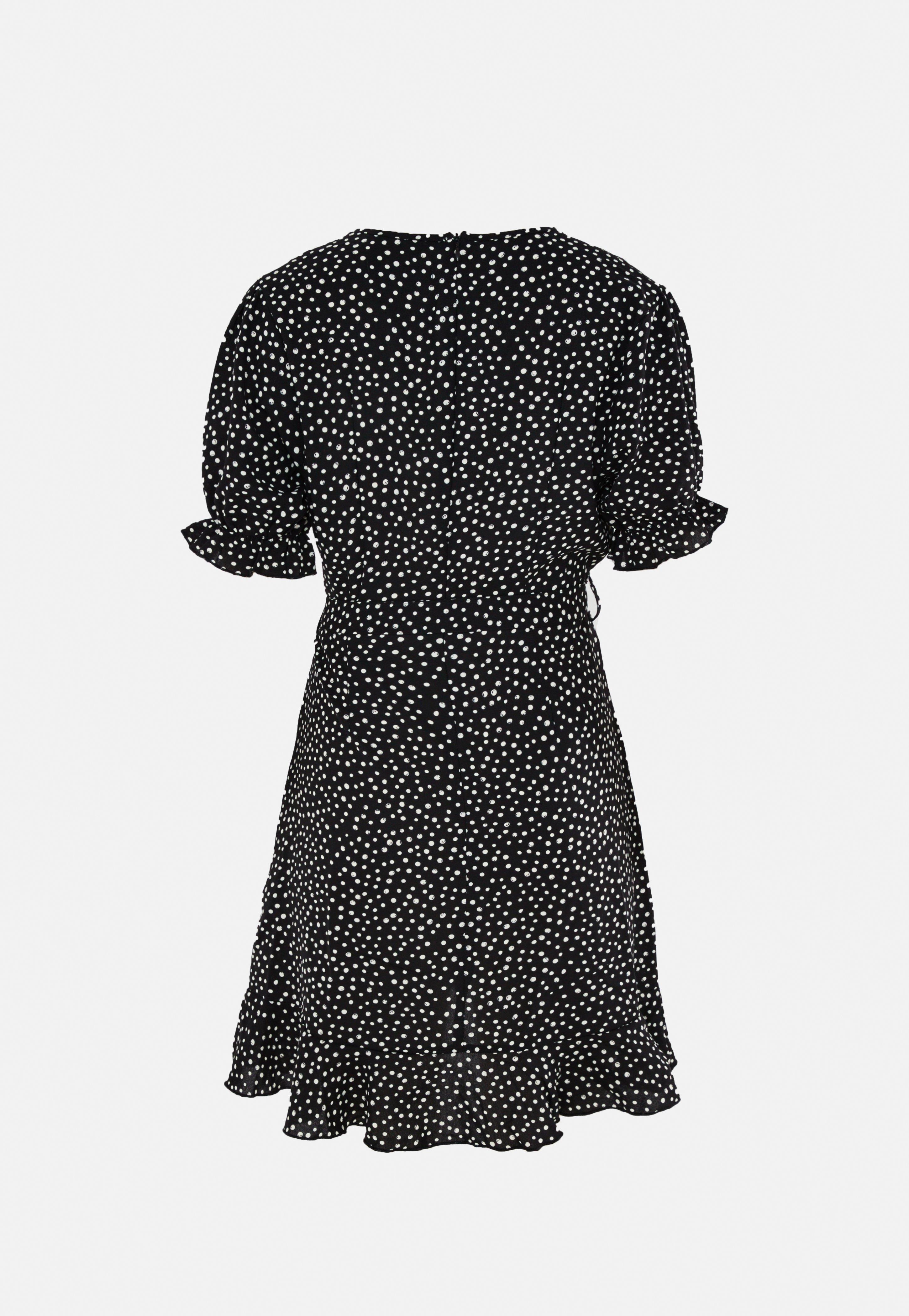 white wrap tea dress