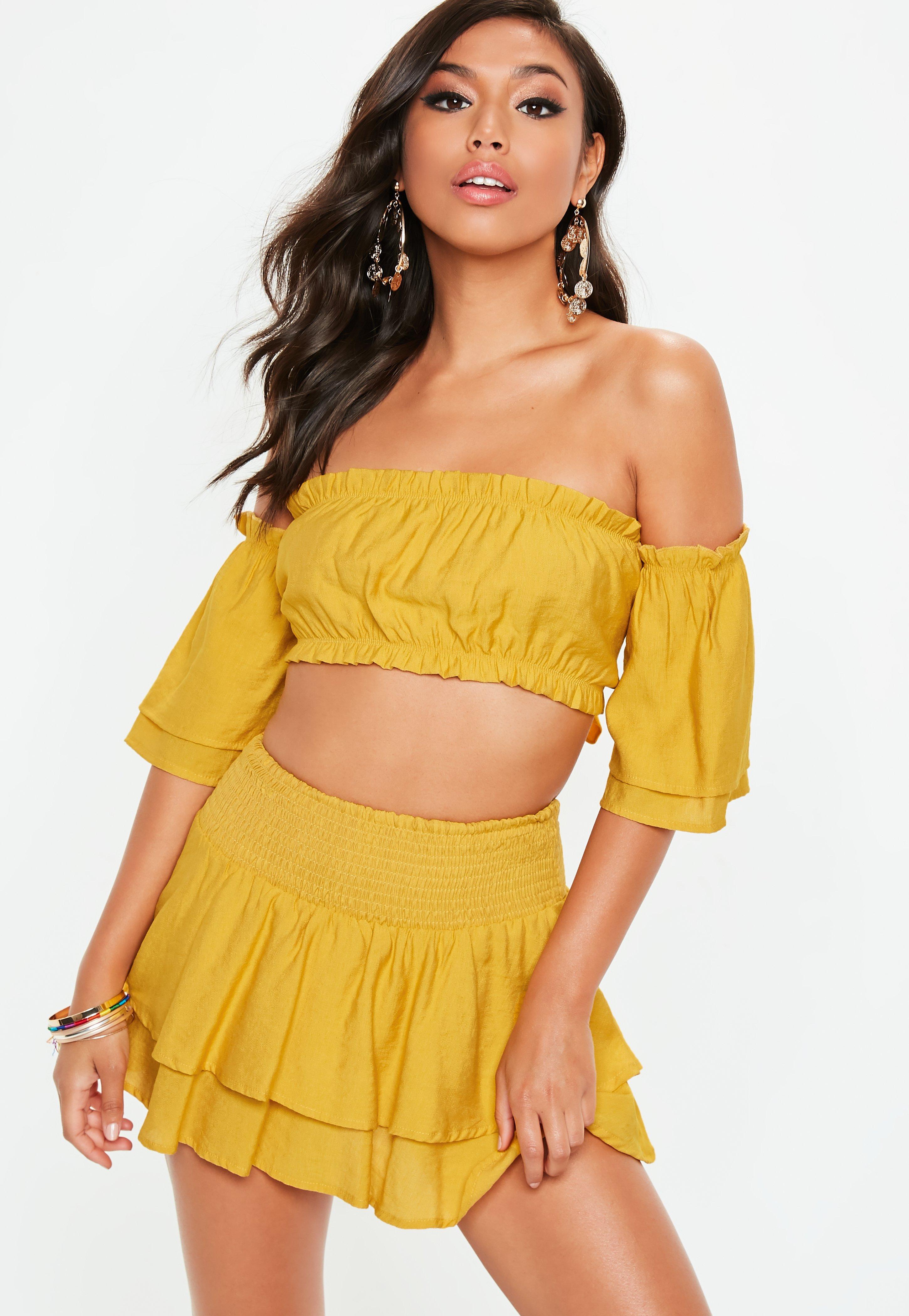 frill skirt and top set