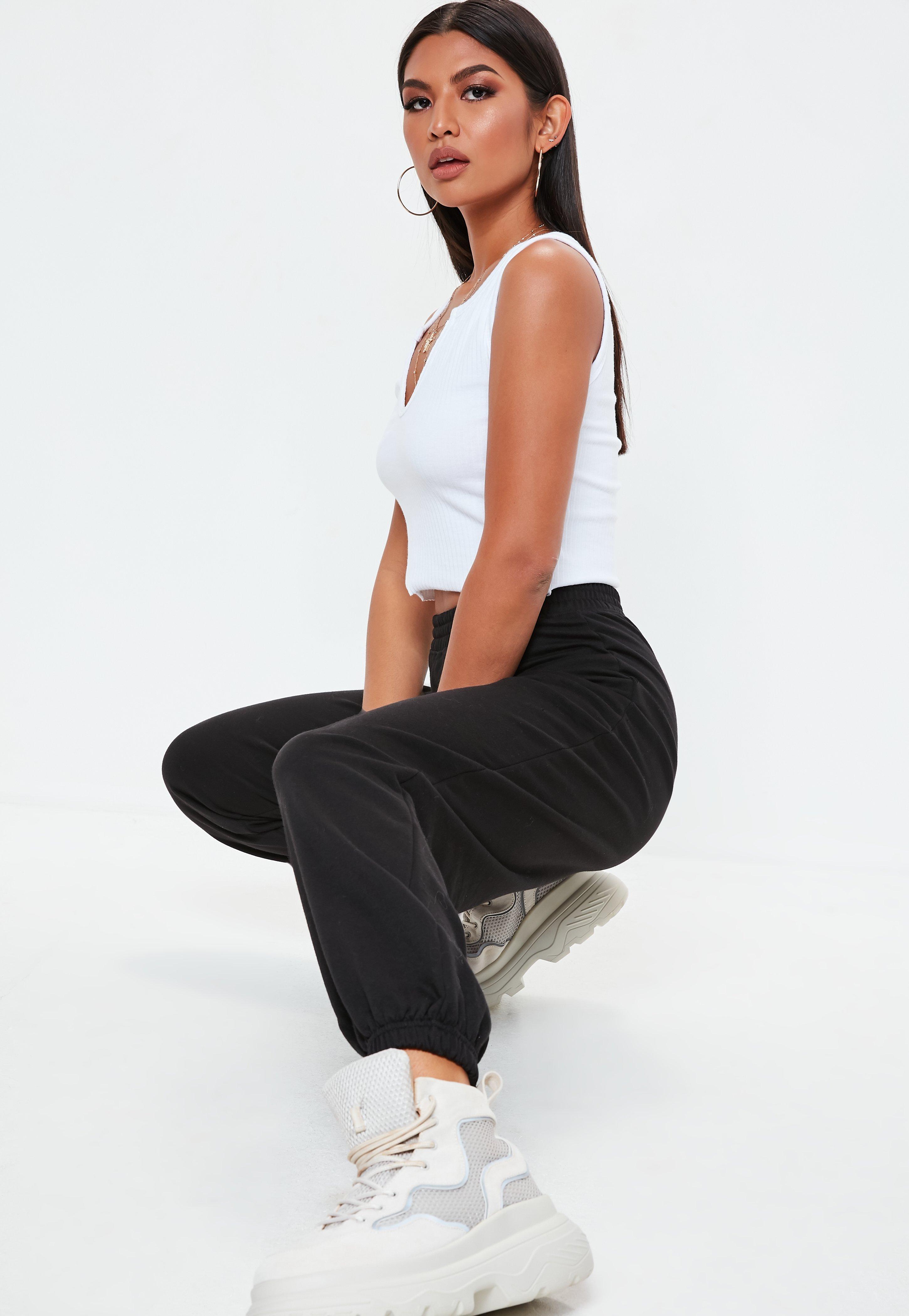 petite black joggers
