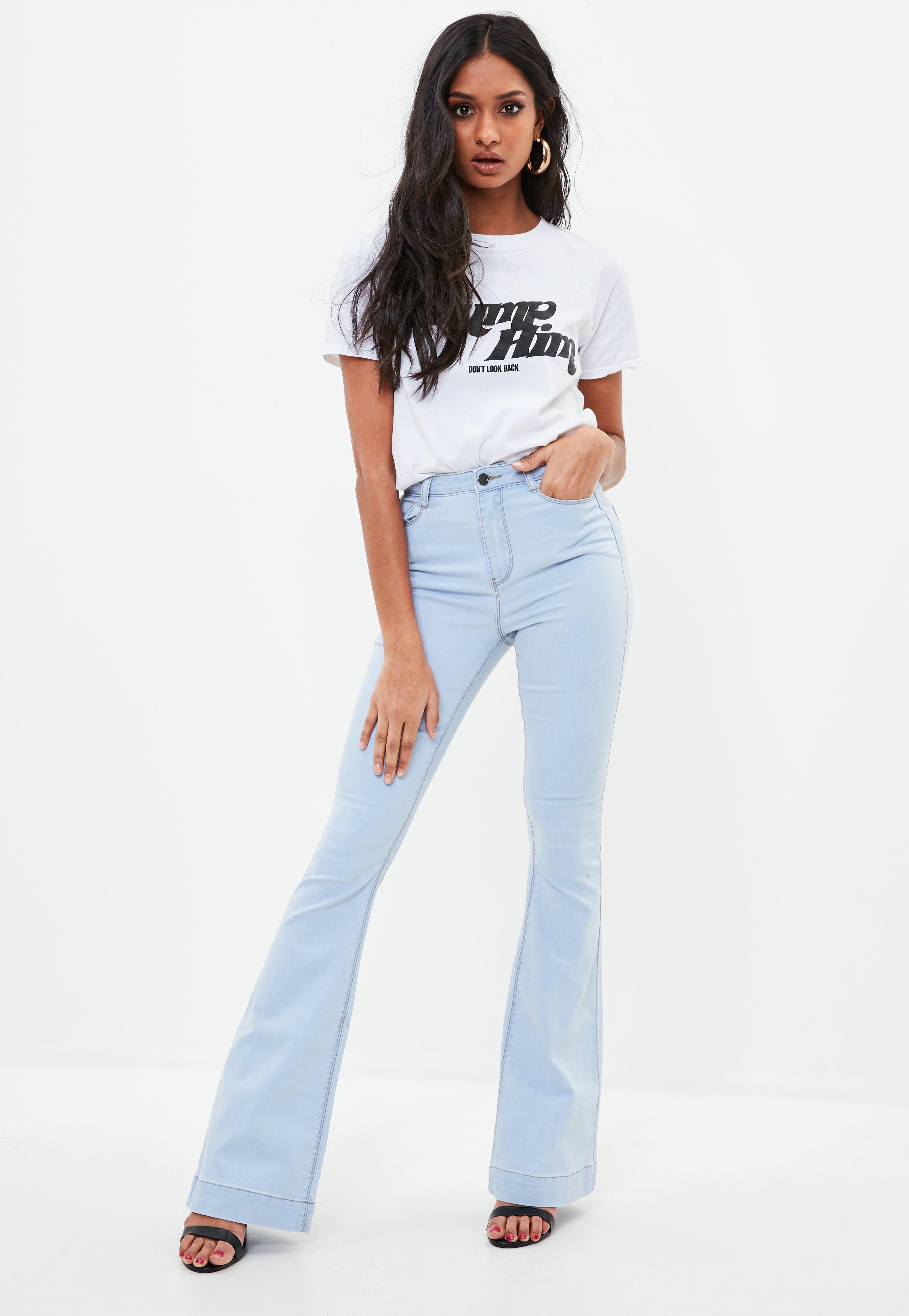 stretch flare jeans